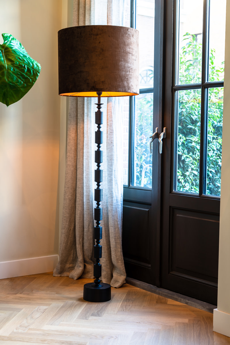 Light & Living Vloerlamp Ø18x135 cm GITAYA mat zwart