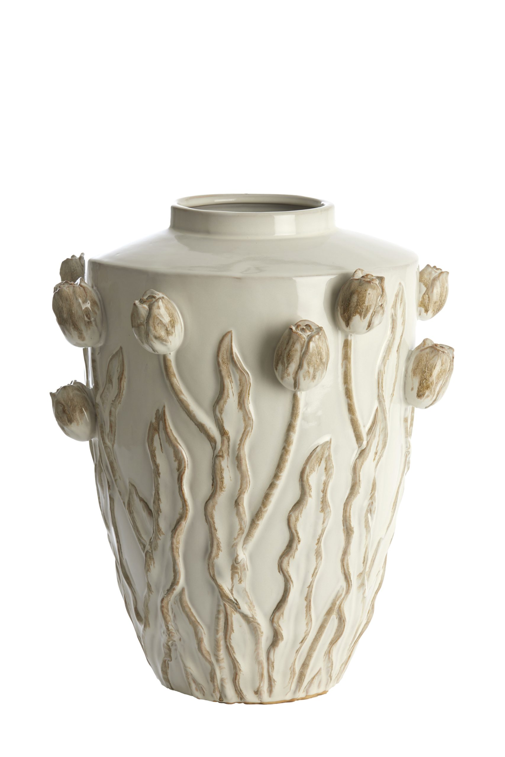 Light & Living Vaas deco Ø38x45 cm JUANA keramiek crème