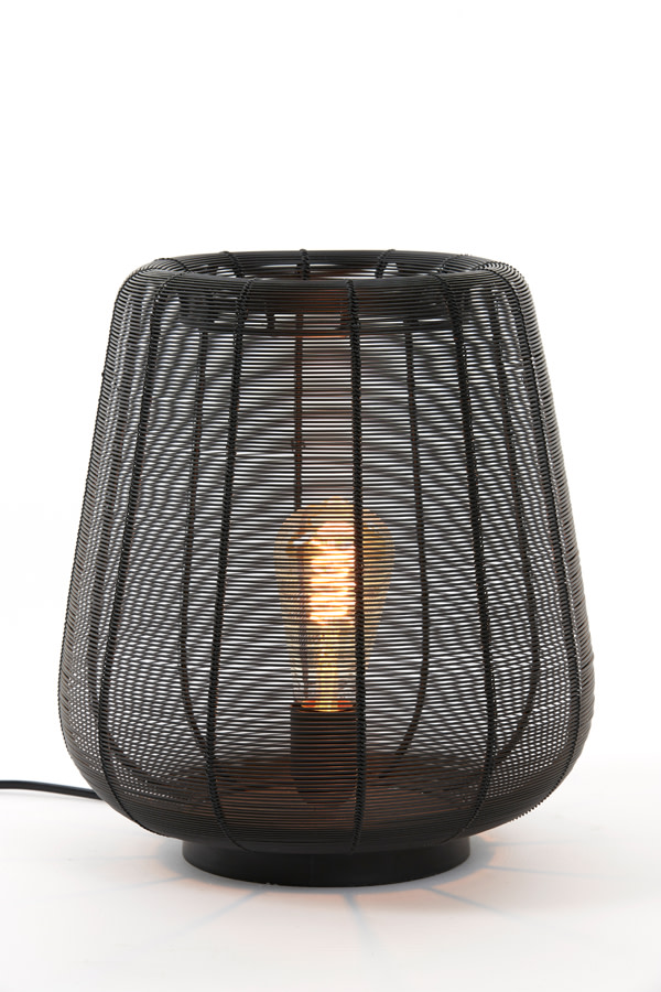 Light & Living Tafellamp Ø29x31,5 cm ADETA mat zwart