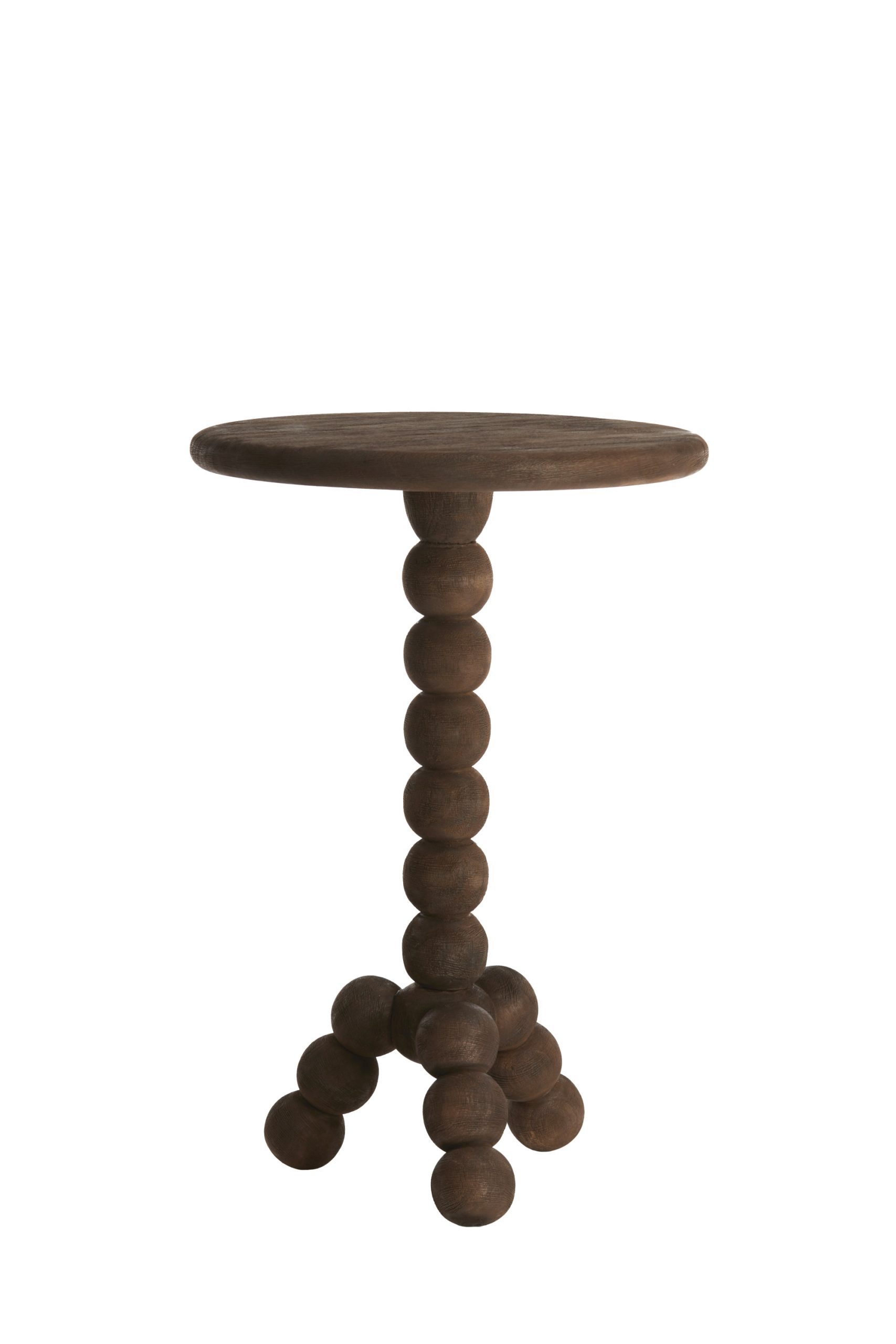 Light & Living Bijzettafel Ø35x54 cm VEGLIO hout mat donker bruin