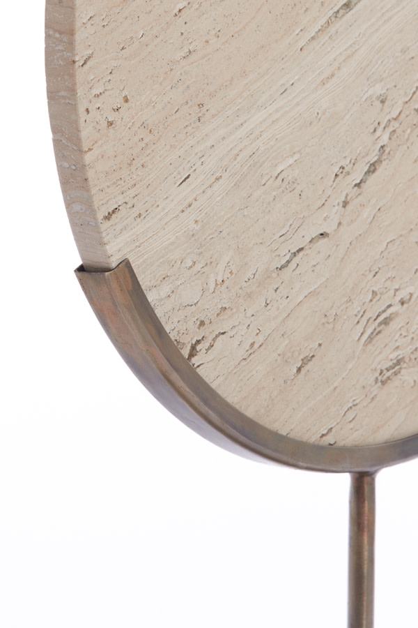 Light & Living Ornament op voet 25,5x10x38,5 cm MORENO zand travertin
