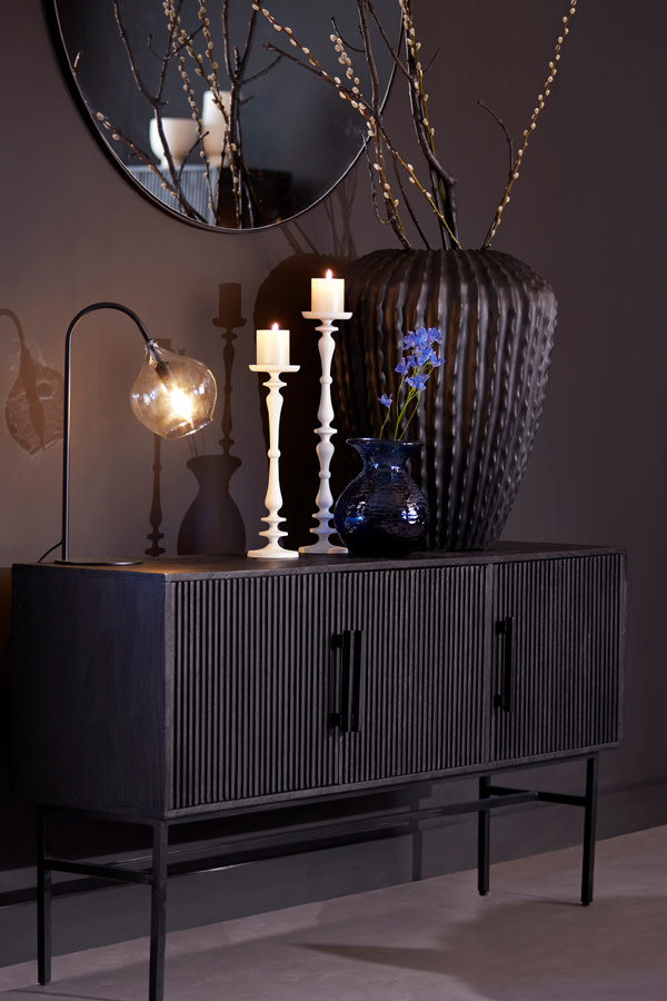 Light & Living Kast 150x40x80 cm ABAGE hout zwart