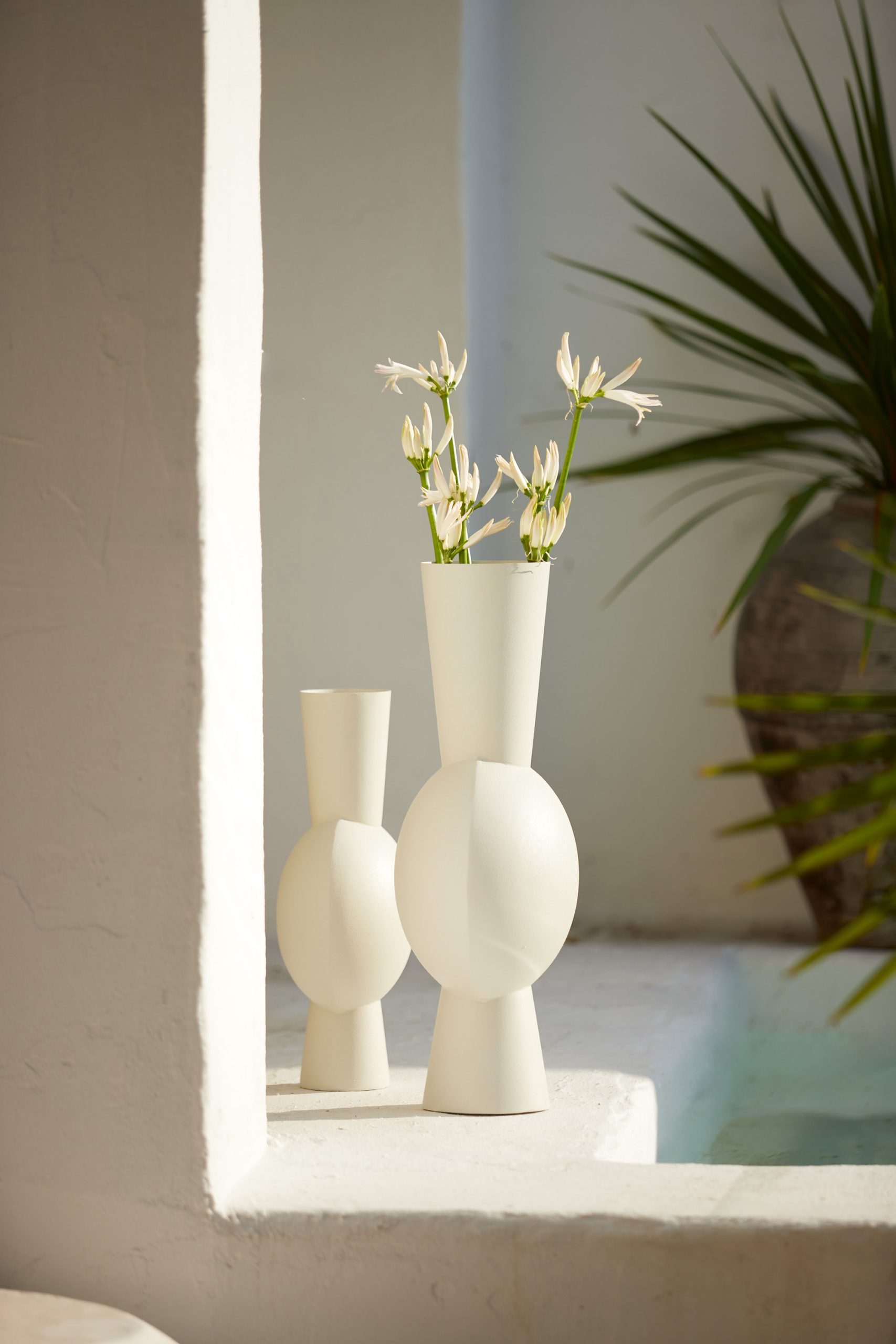 Light & Living Vaas deco 26x19x54 cm KAVANDU crème