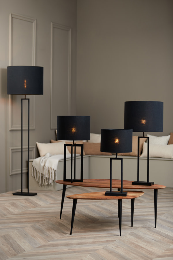 Light & Living Kap cilinder 30-30-21 cm LIVIGNO zwart