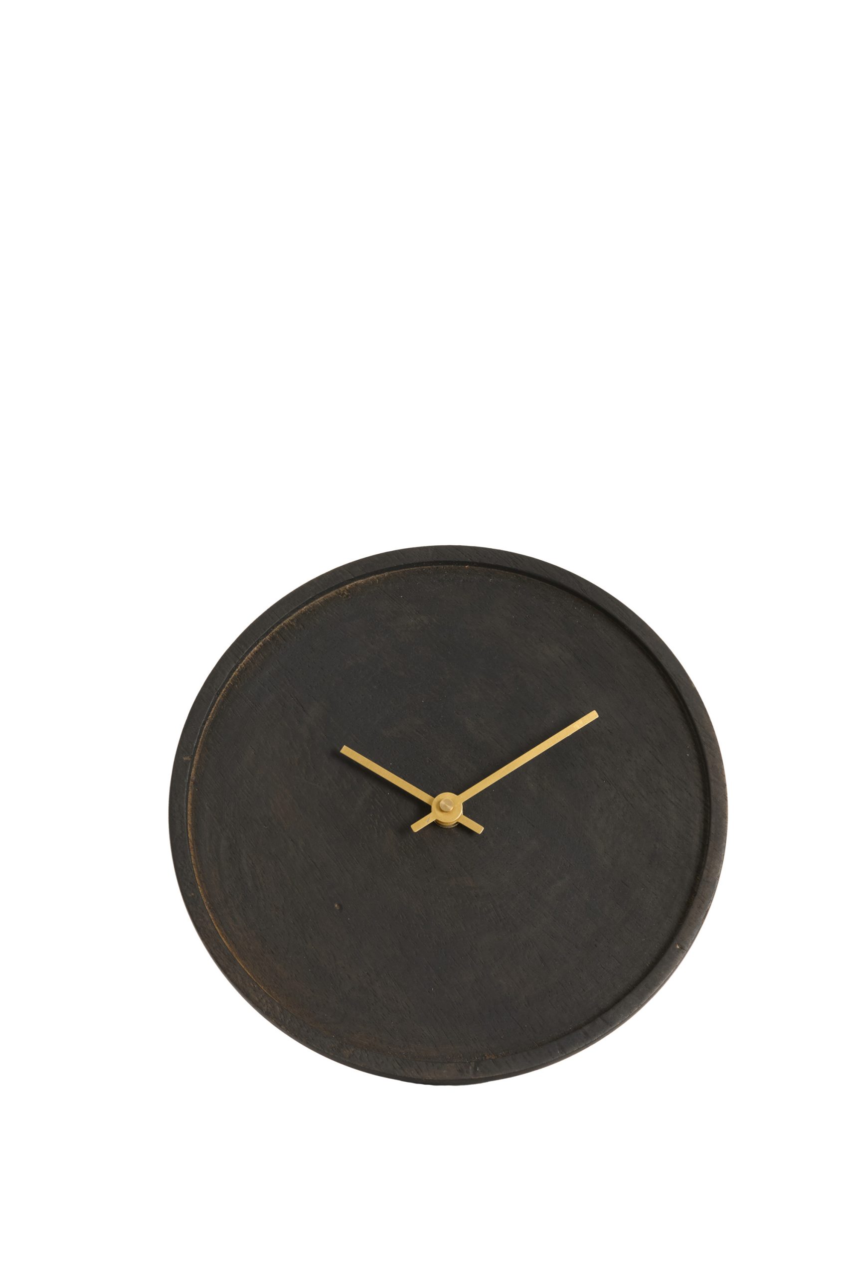 Light & Living Klok Ø20 cm VETI mango hout donker bruin+goud