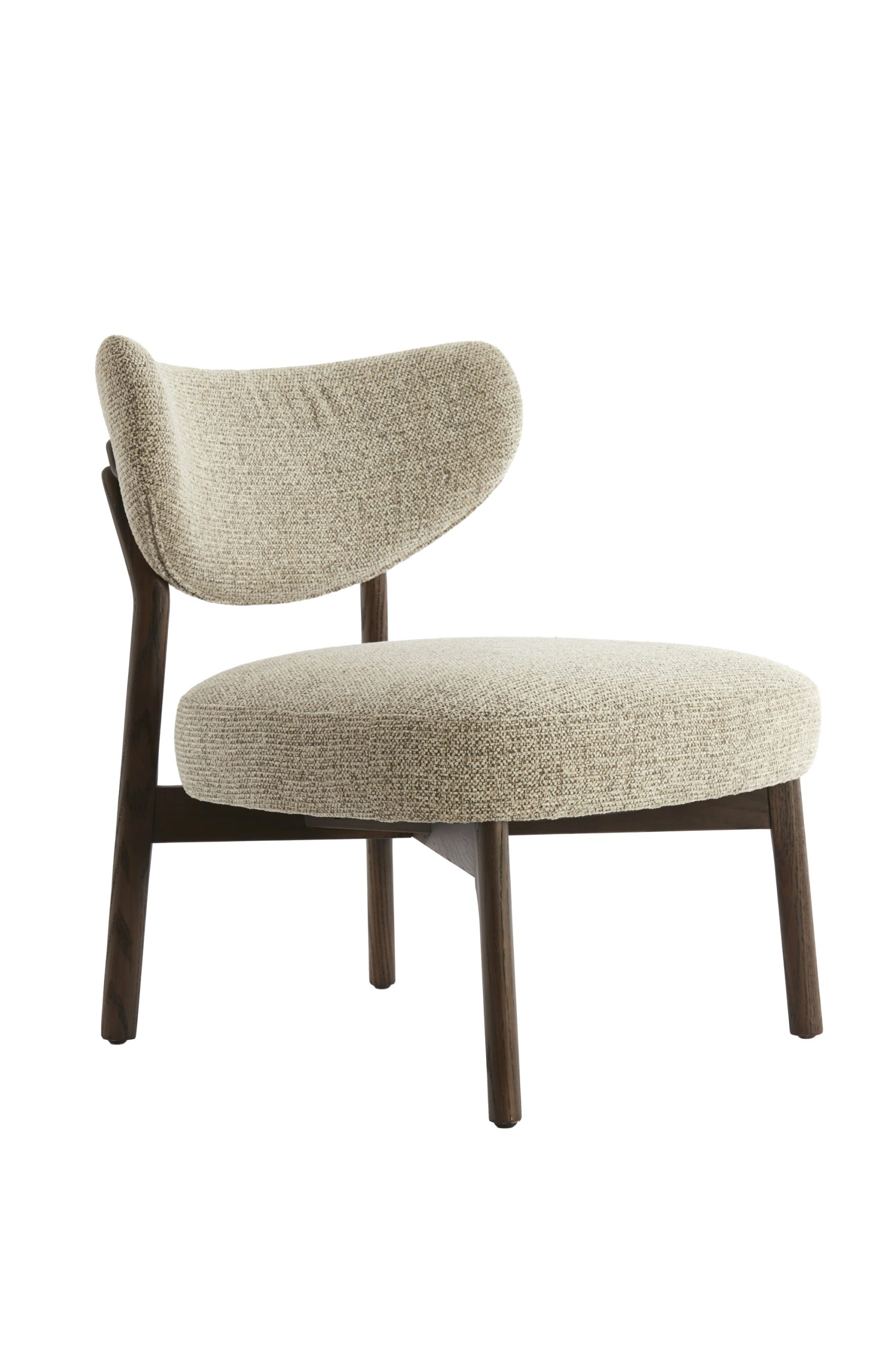 Light & Living Stoel 69x62x74 cm UTSIRA hout donker bruin+crème-bruin