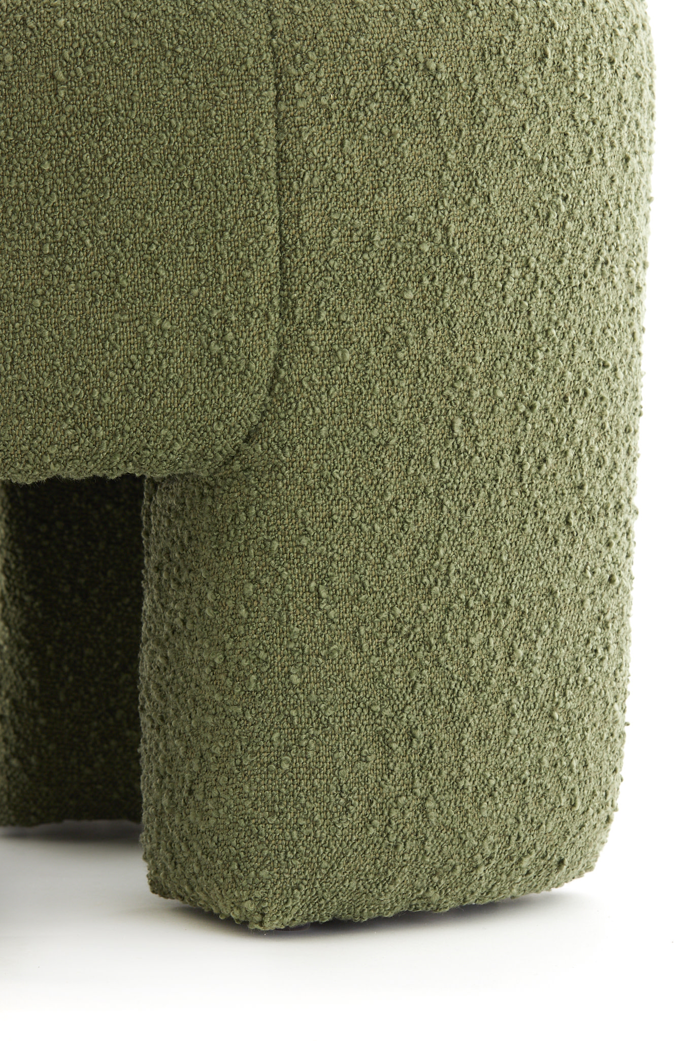 Light & Living Poef Ø51x45 cm BATOEMI bouclé donker groen