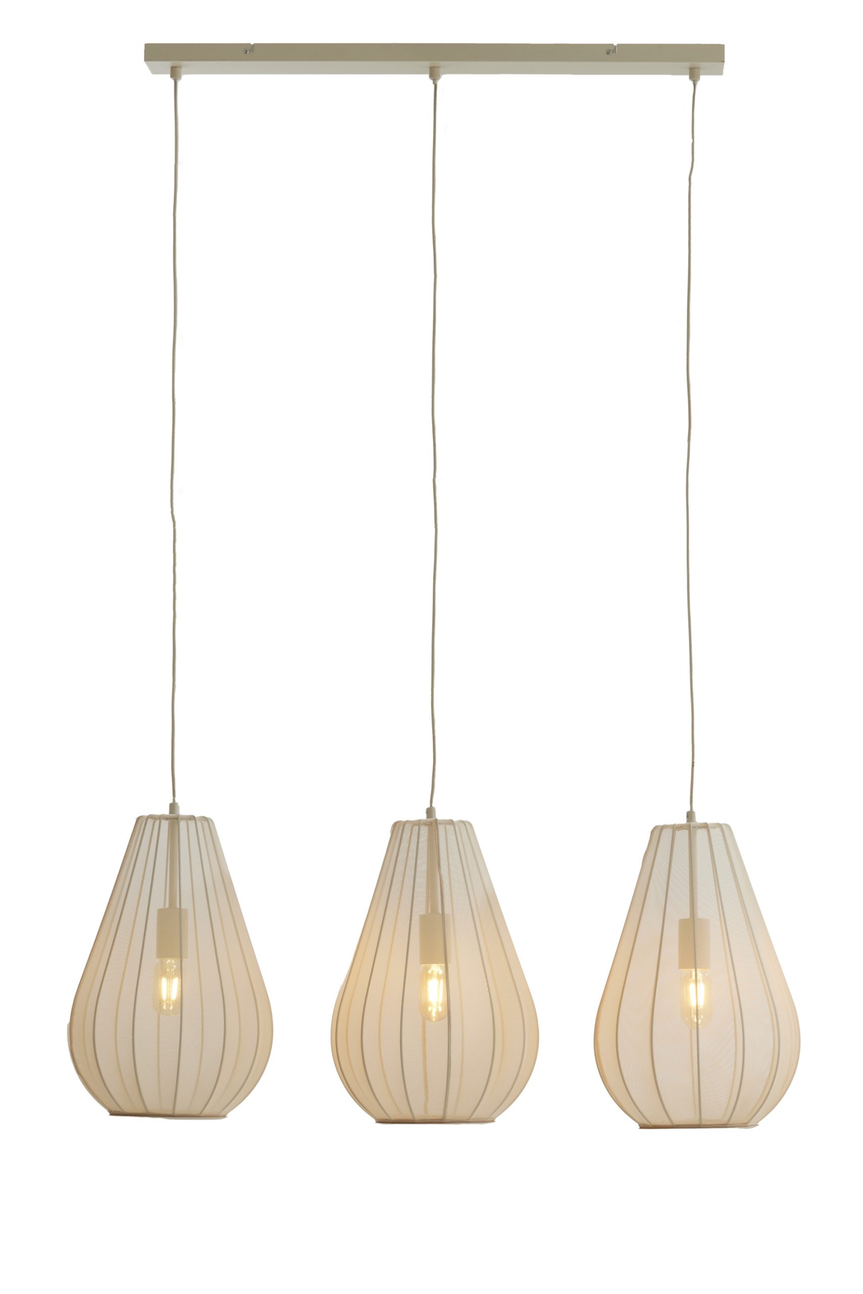 Light & Living Hanglamp 3L 80x8x40 cm ITELA zand