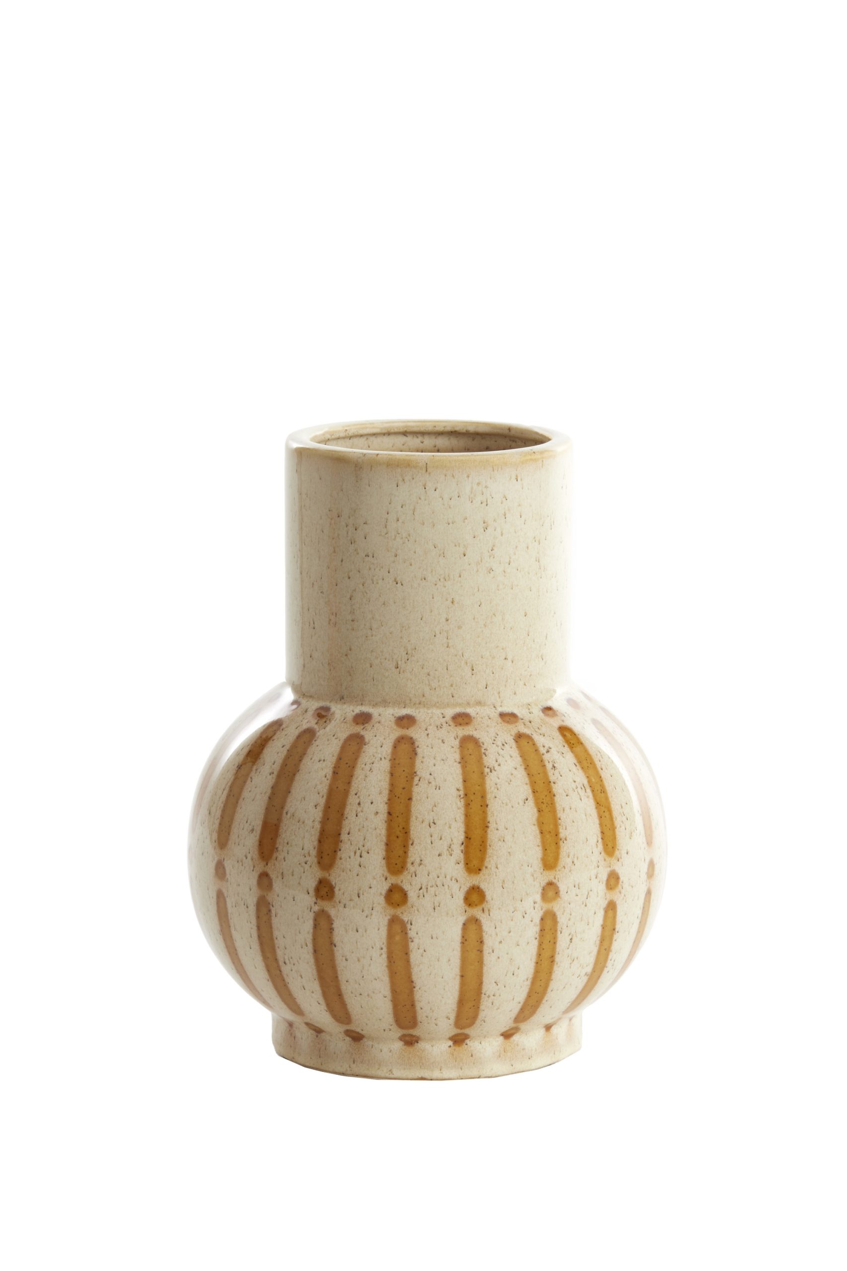 Light & Living Vaas deco Ø19x25 cm ULLOA keramiek glans crème+bruin
