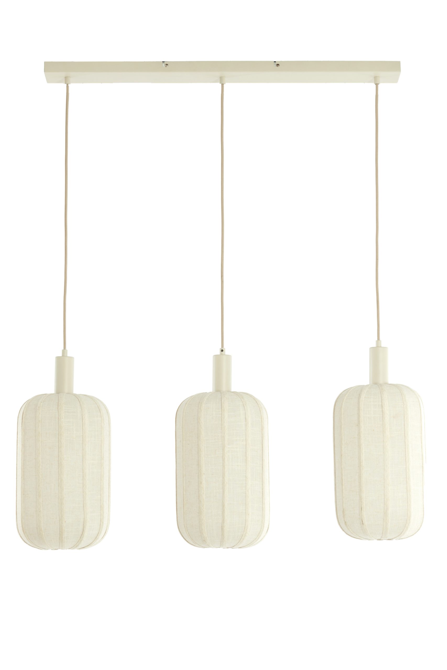 Light & Living Hanglamp 3L 80x21x34 cm TUFIA linnen crème