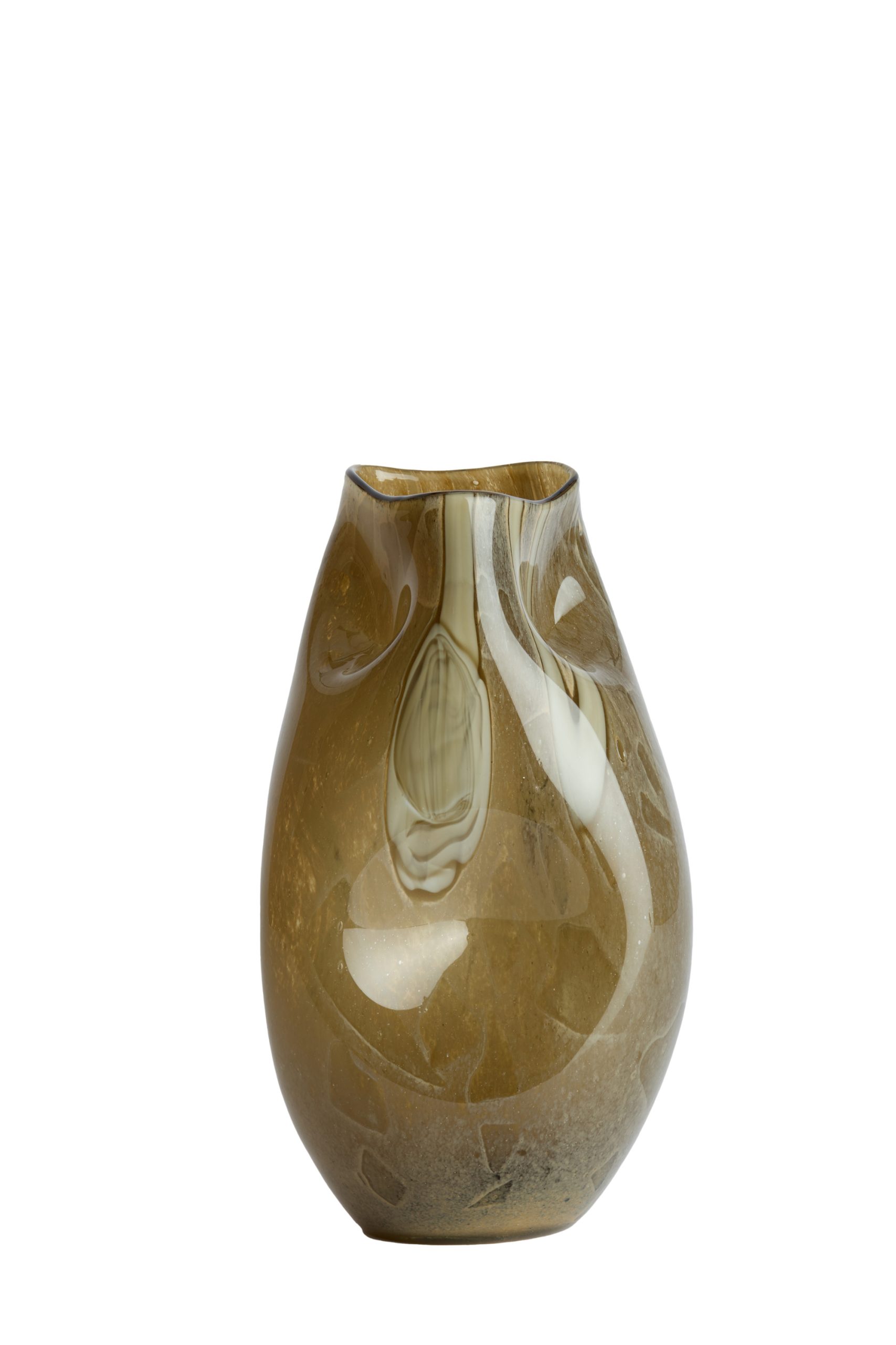 Light & Living Vaas Ø18x32 cm JORIEN glas taupe+olijf groen