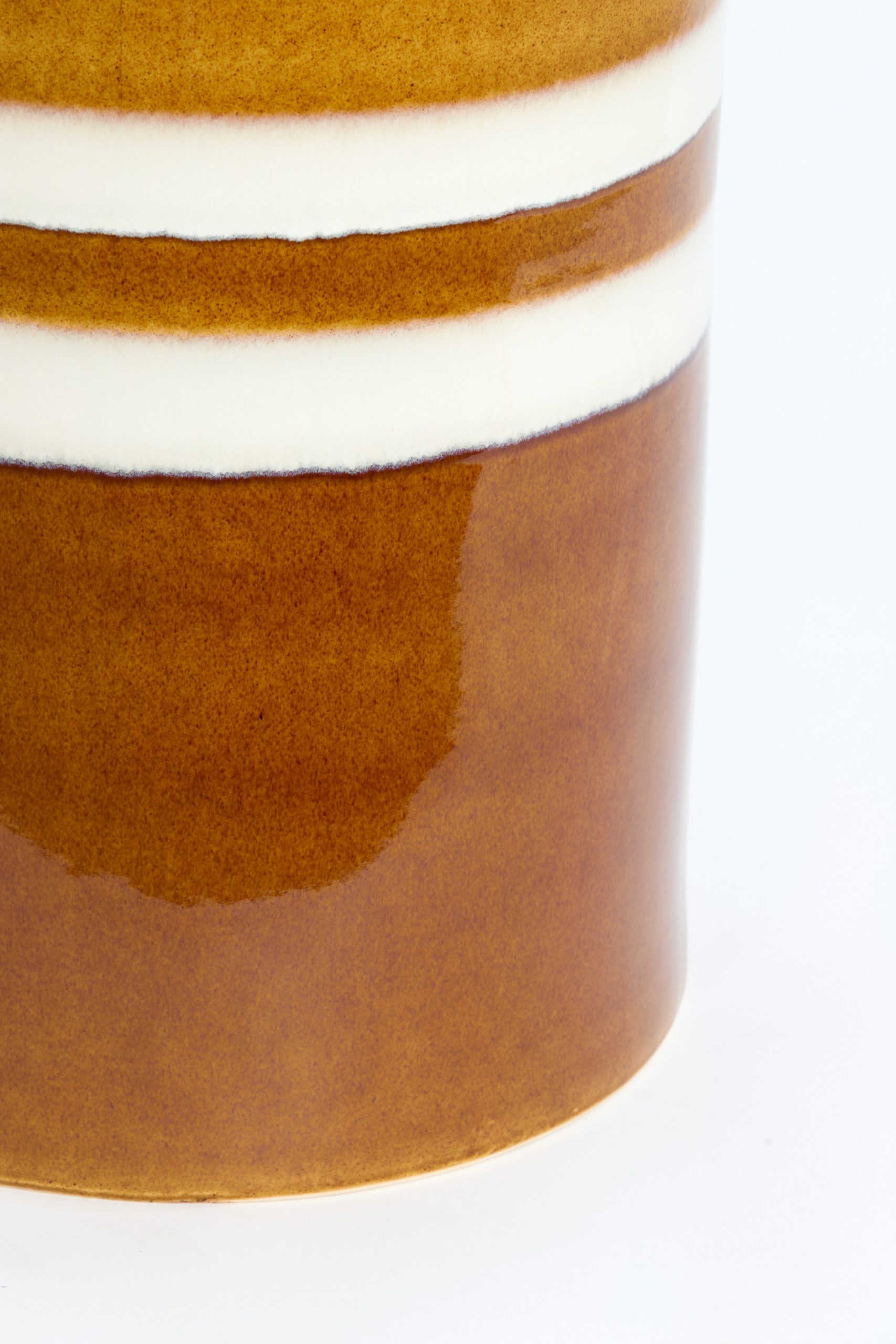 Light & Living Bijzettafel Ø33x44 cm MOOCA keramiek cognac-wit