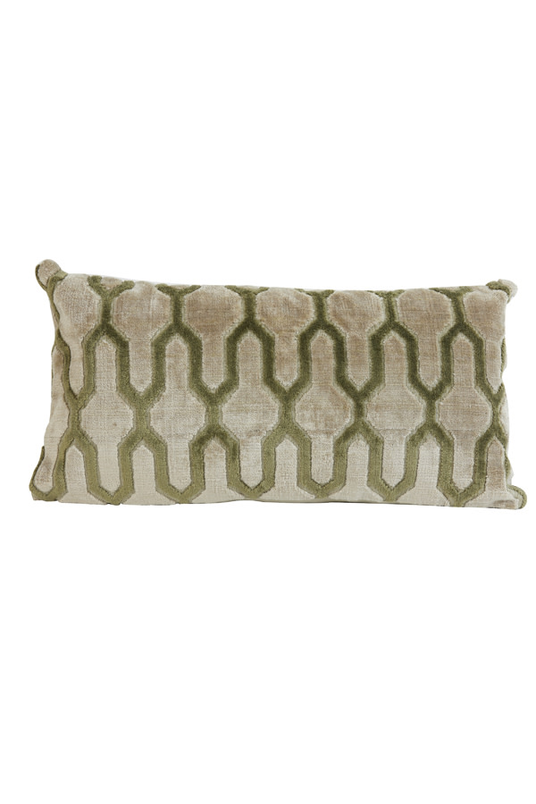 Light & Living Kussen 60x30 cm JEMBANA zand+olijf groen