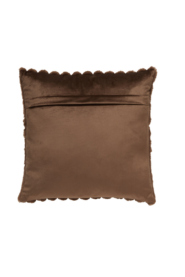 Light & Living Kussen 45x45 cm VAJEN velvet donker bruin