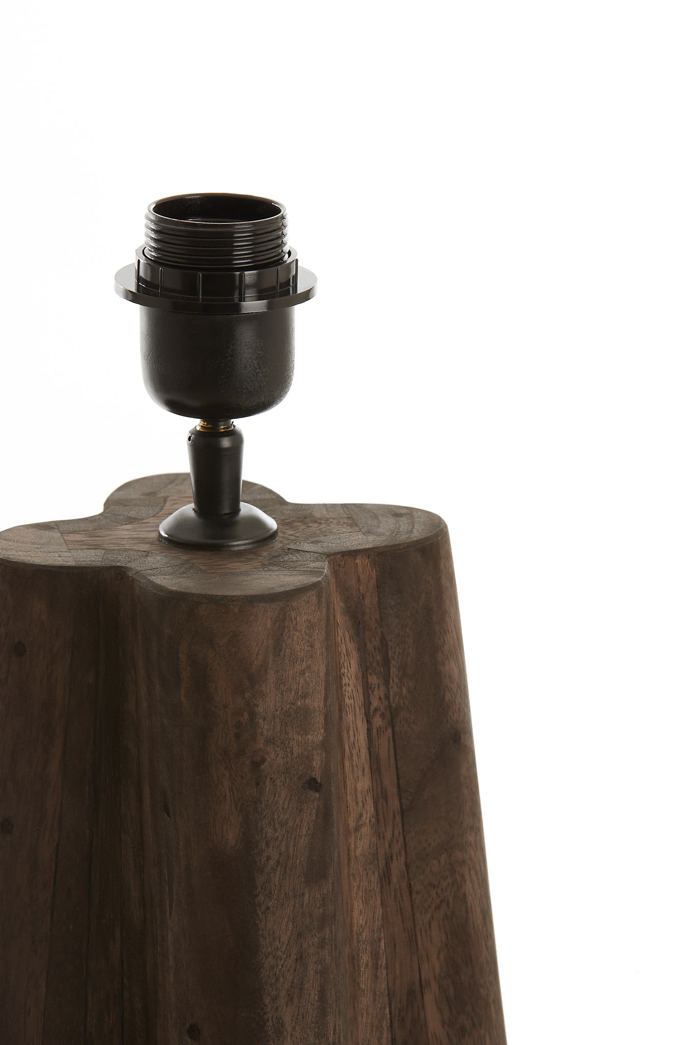 Light & Living Lampvoet 15x15x40 cm NAVELLI hout mat grijs-bruin