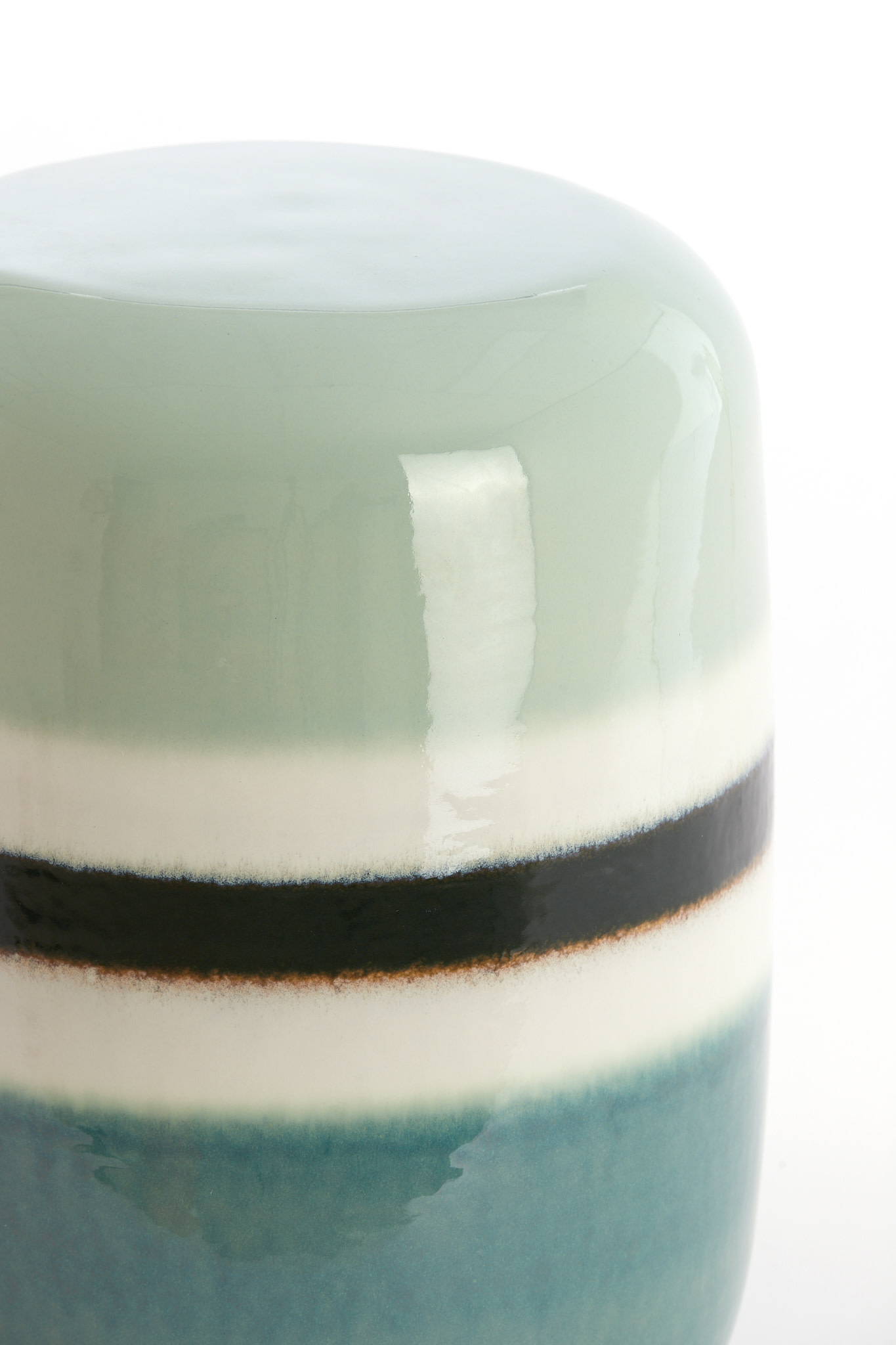 Light & Living Bijzettafel Ø34x46,5 cm FRANCA keramiek groen-mint groen