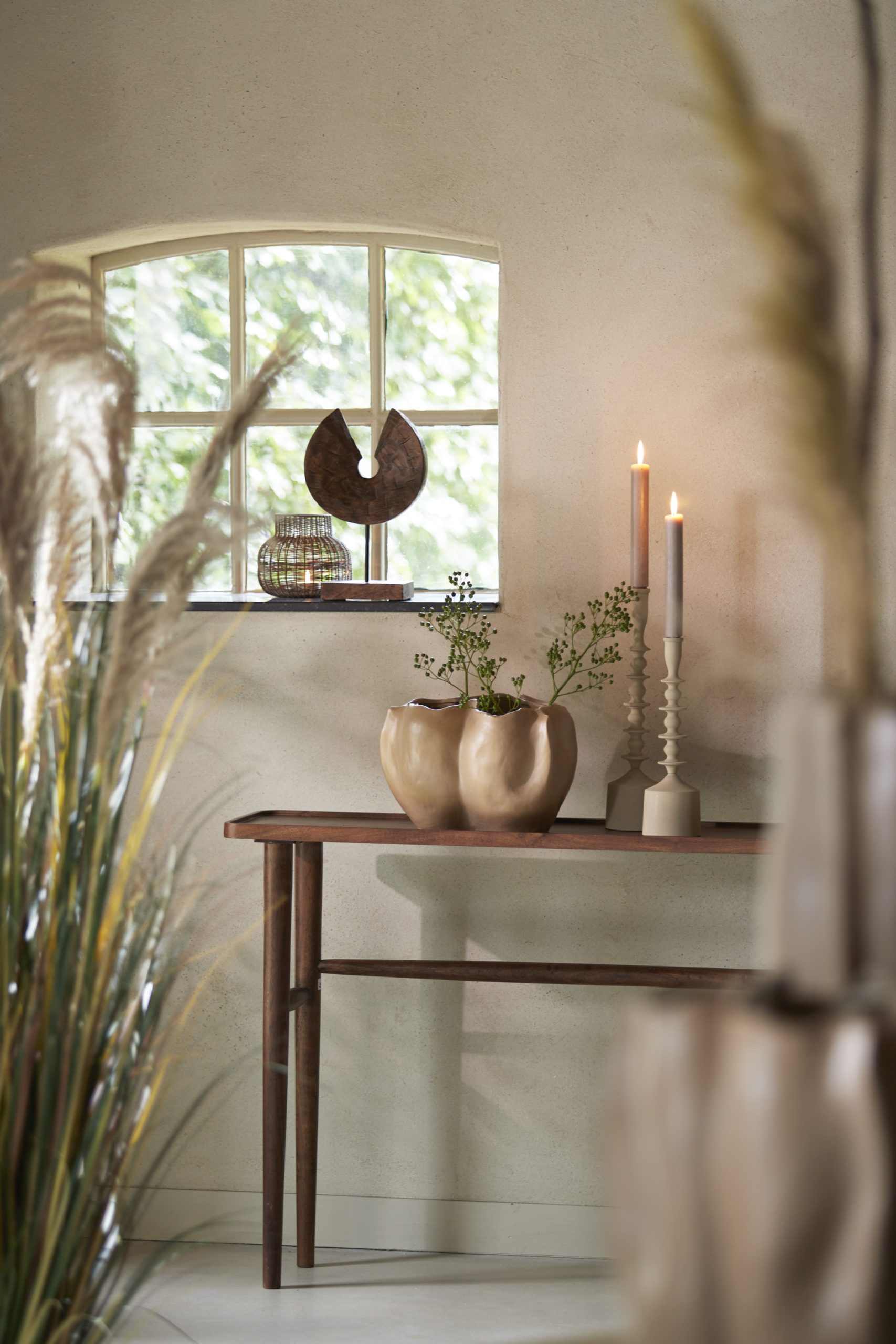 Light & Living Side table 140x30x82 cm QIANO acacia hout bruin