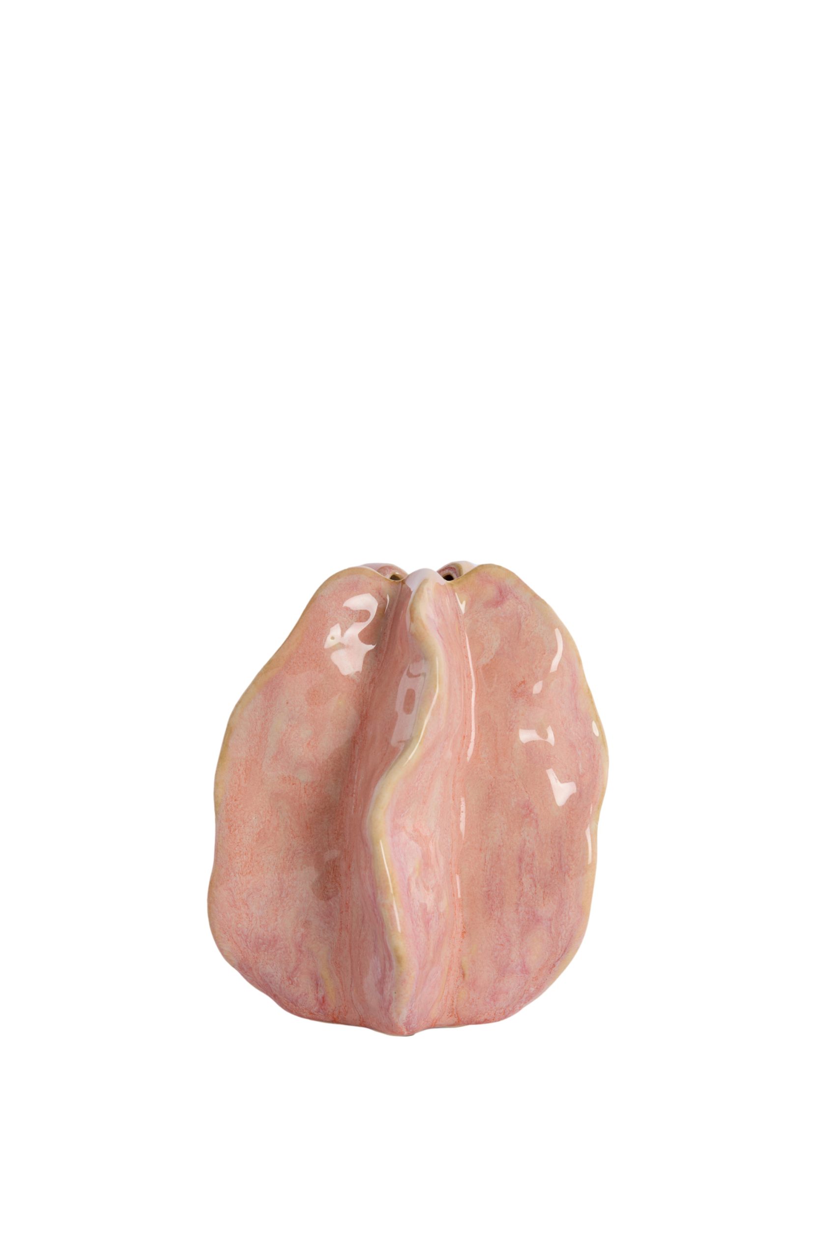 Light & Living Vaas deco 11,5x10x13,5 cm IDRIJA keramiek roze