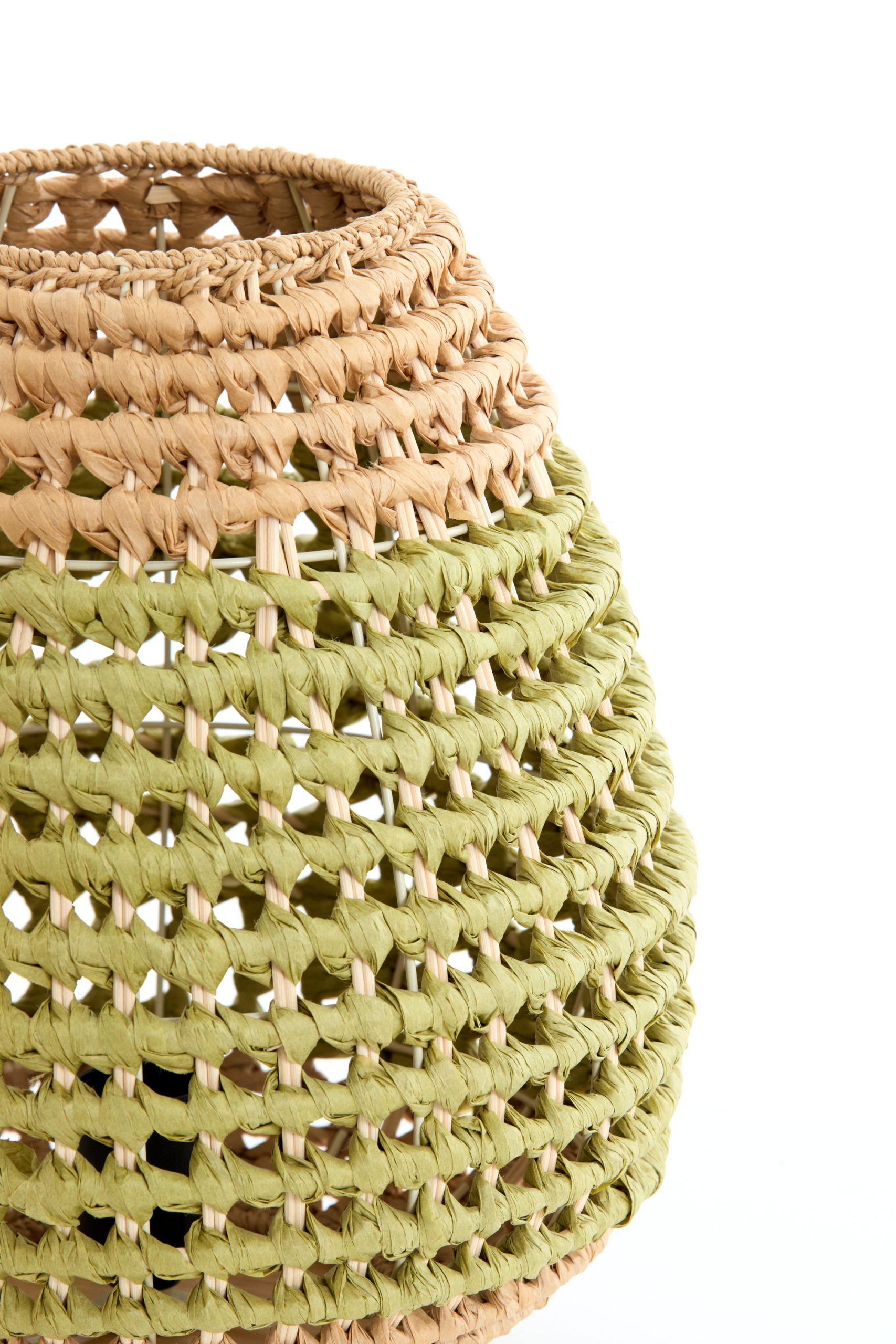Light & Living Tafellamp Ø32x34,5 cm KALIPA rotan naturel+groen