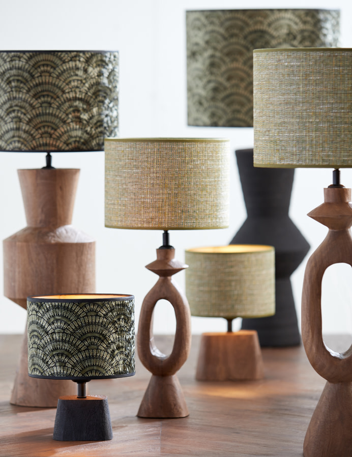 Light & Living Lampvoet 11x9x19 cm KARDAN hout mat zwart