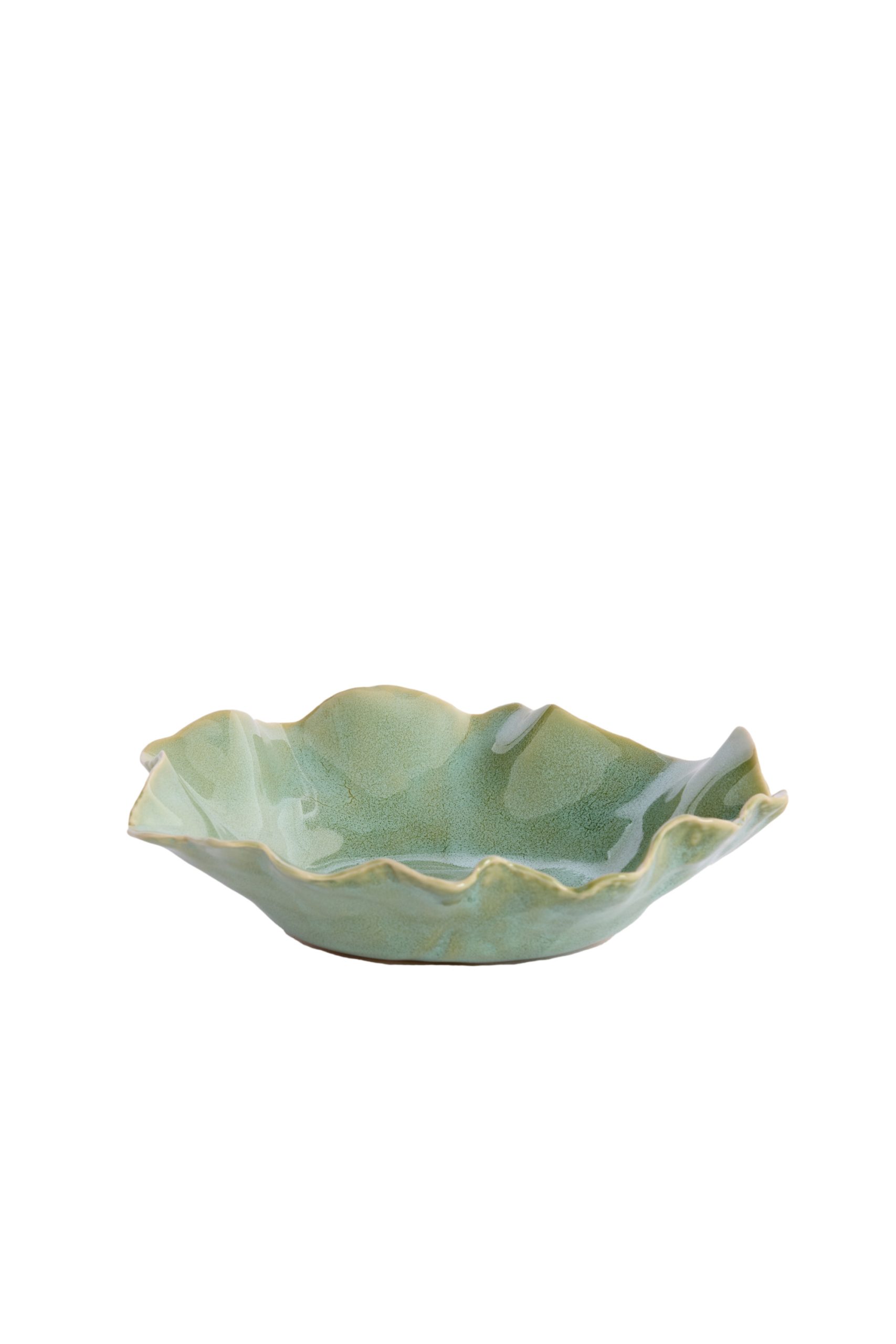 Light & Living Schaal 21,5x18,5x6,5 cm BANDA keramiek mint groen