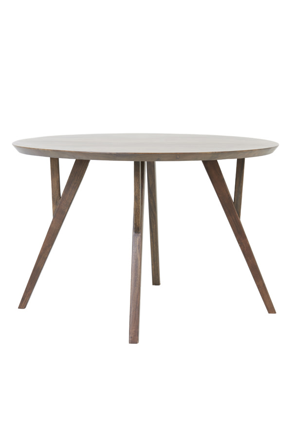 Light & Living Eettafel Ø120x76 cm QUENZA acacia hout bruin