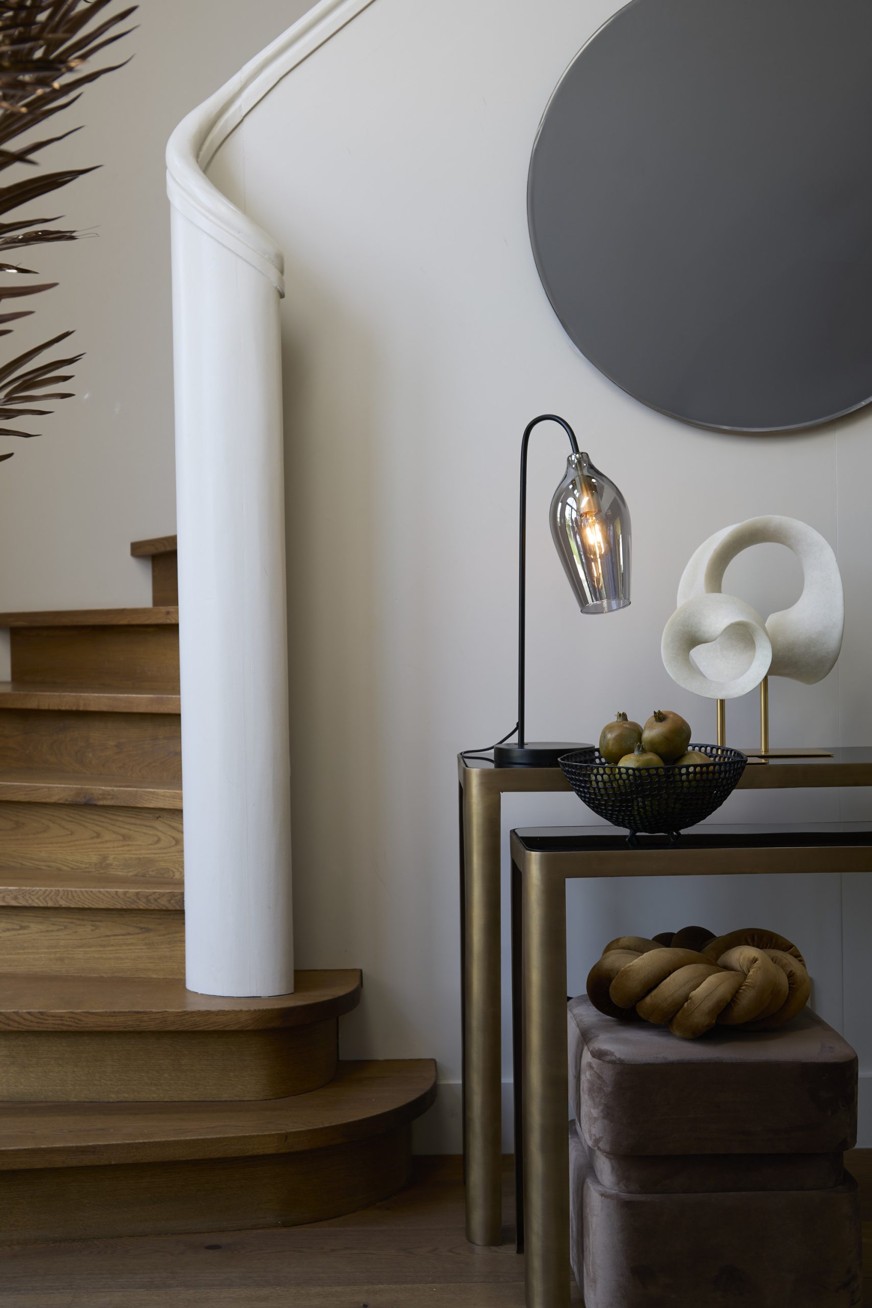 Light & Living Ornament op voet 34x18x43 cm VODICE crème+antiek brons