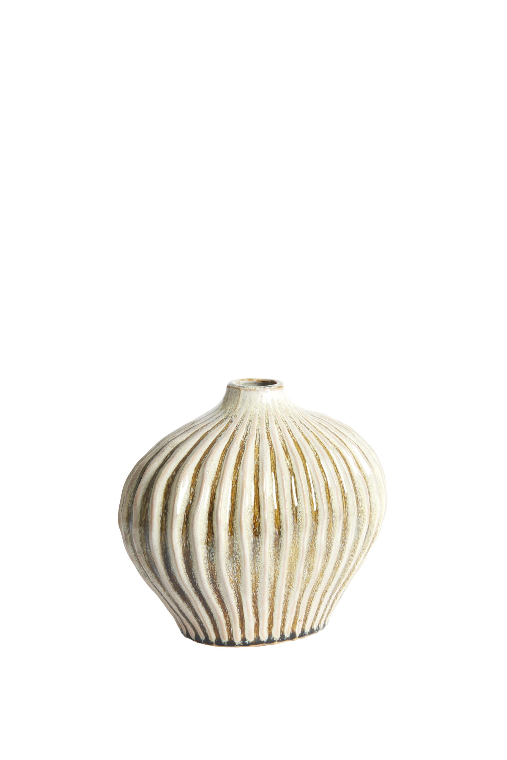 Light & Living Vaas deco 25x14x20 cm LORITO keramiek olijf groen