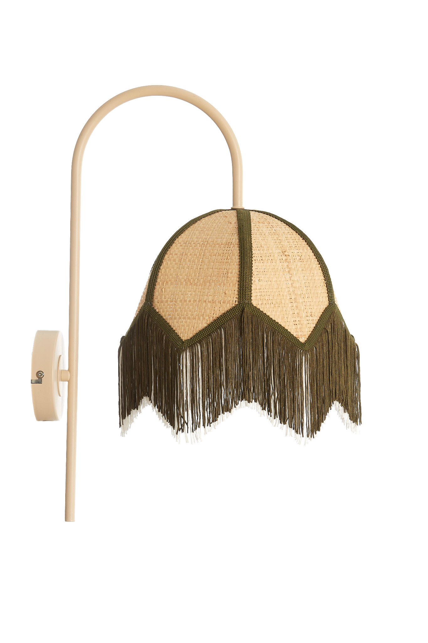 Light & Living Wandlamp 33x25x47 cm SULINA raffia naturel+groen
