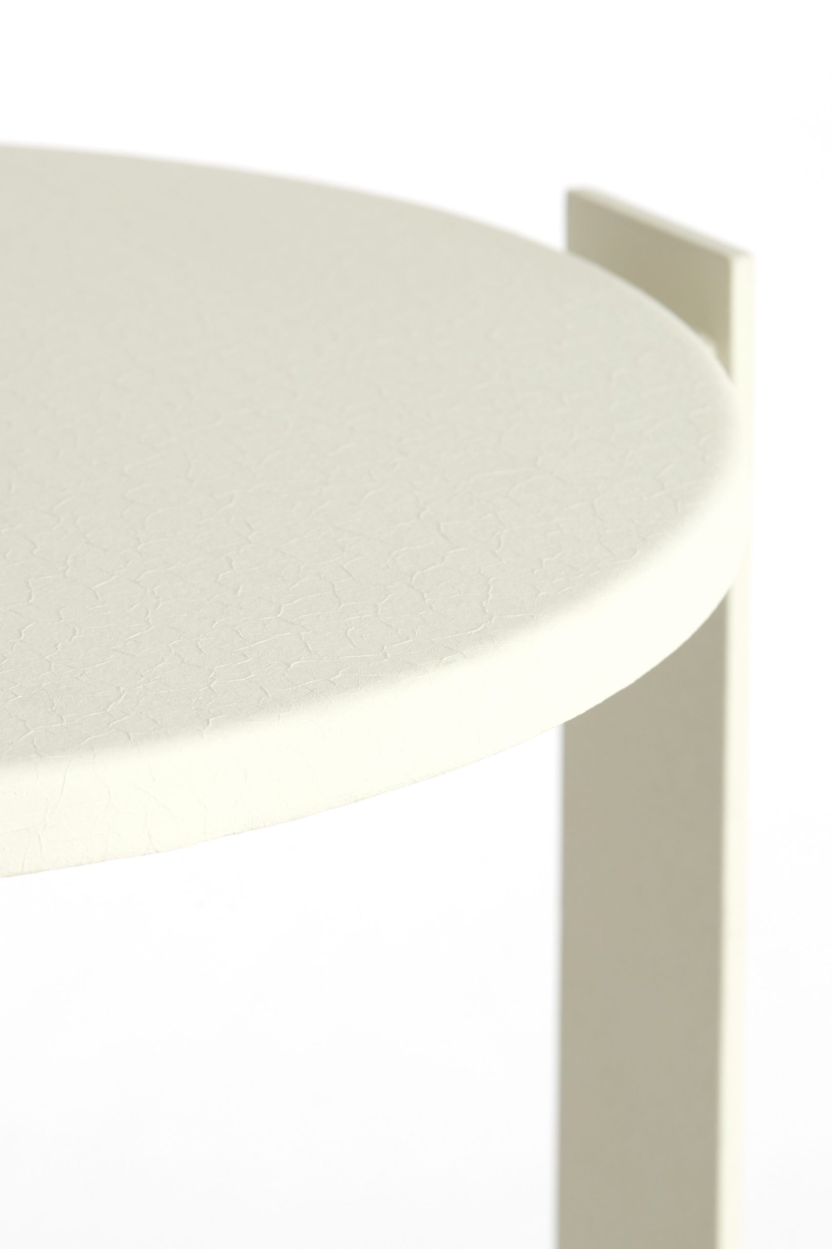 Light & Living Bijzettafel Ø45x65,5 cm TRIANA mat crème