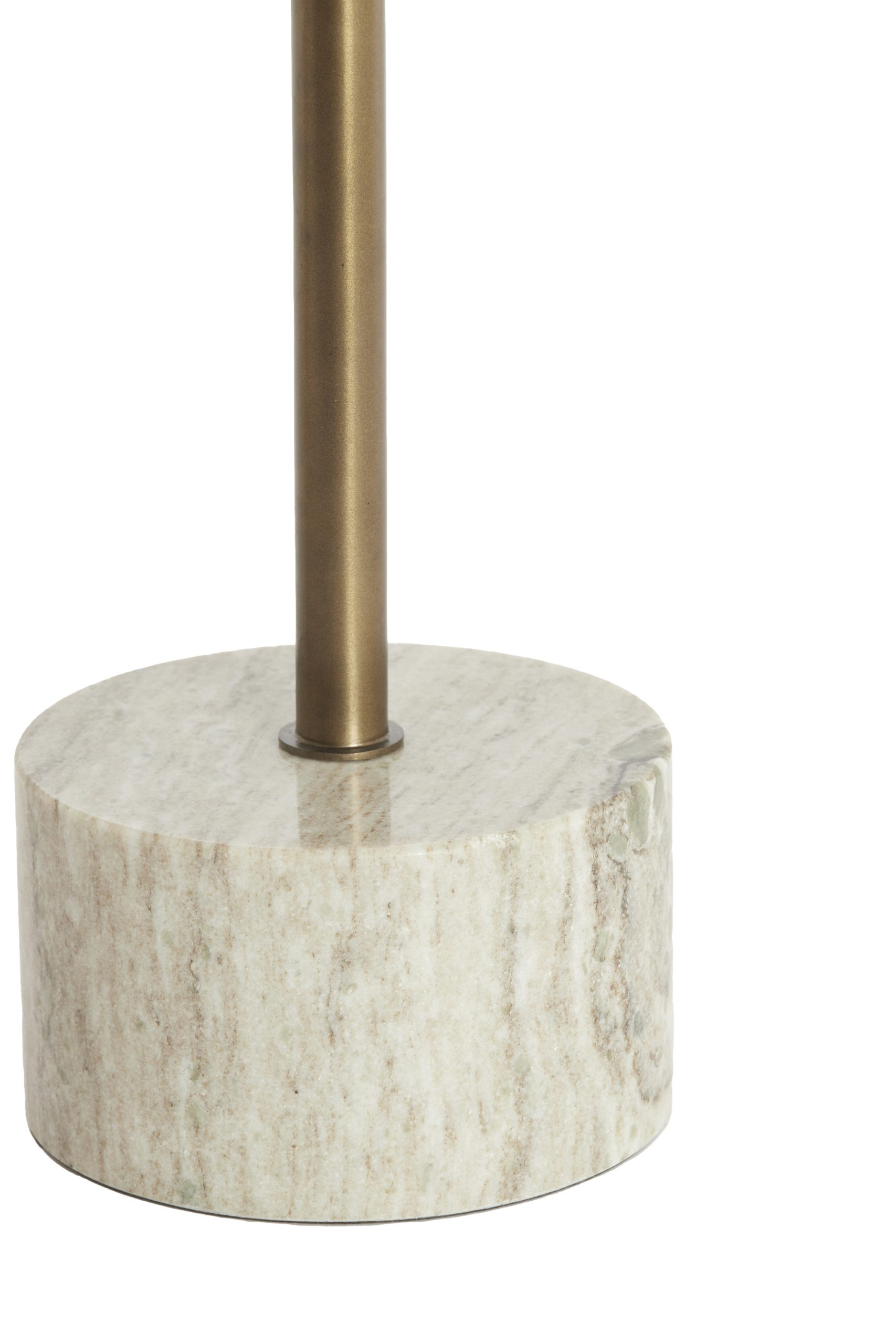 Light & Living Bijzettafel Ø37x49 cm CIVITA marmer zand-grijs+d brons-brons