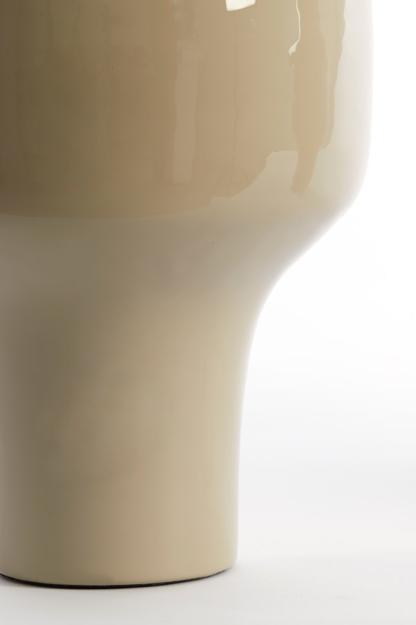 Light & Living Vaas deco Ø27x49 cm SINDO glans taupe