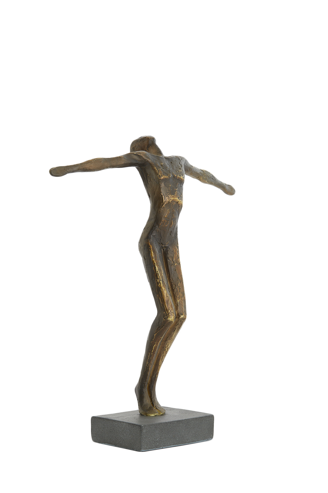 Light & Living Ornament op voet 29,5x9x35,5 cm JIP antiek brons+mat zwart