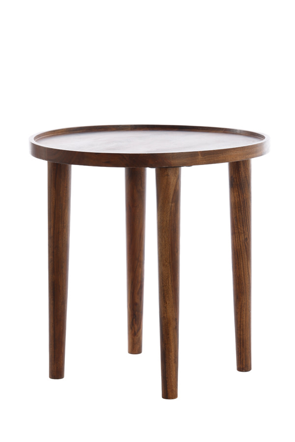 Light & Living Bijzettafel Ø45x45 cm QIANO acacia hout bruin