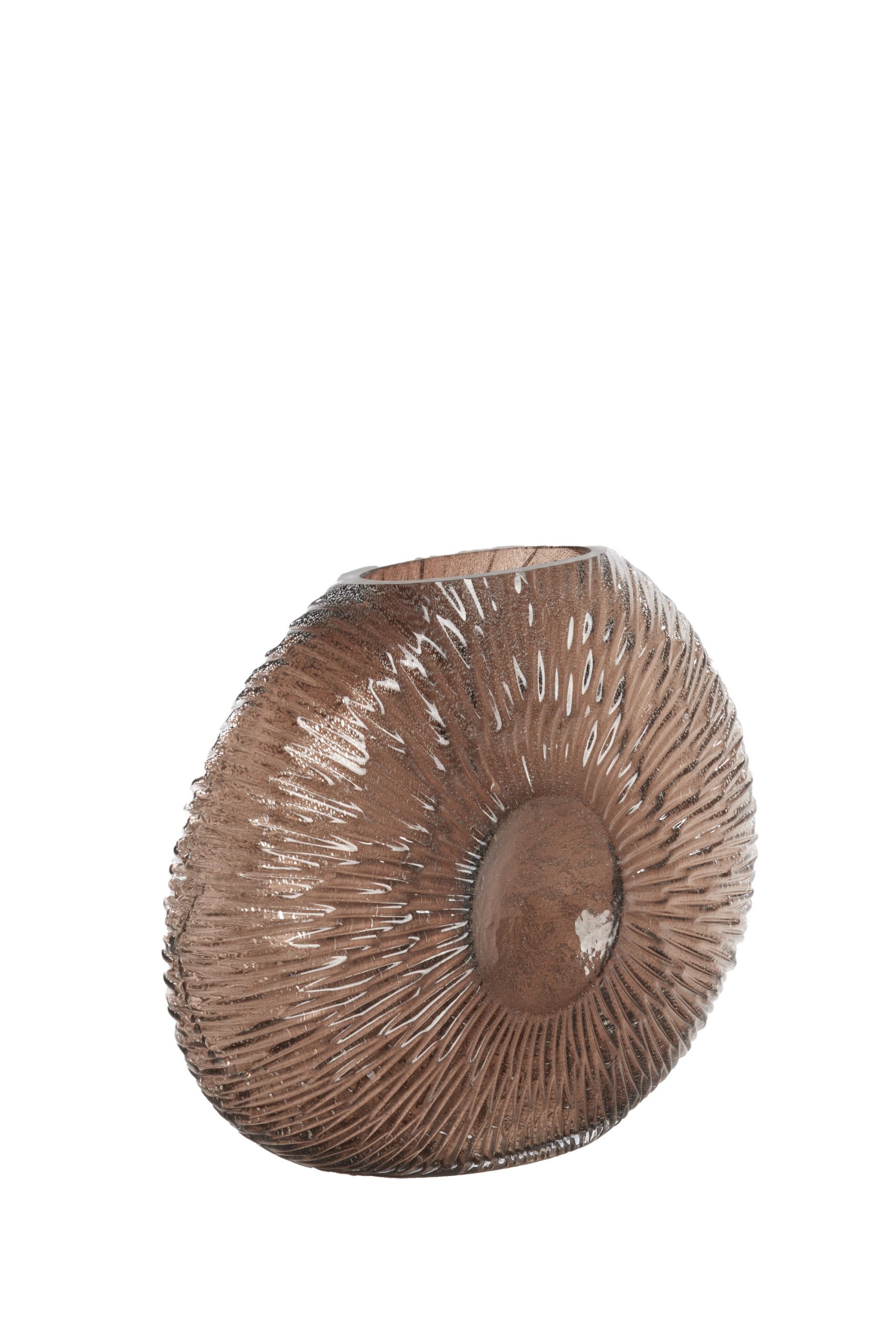Light & Living Vaas 40,5x11x30,5 cm CONCHA glas donker bruin