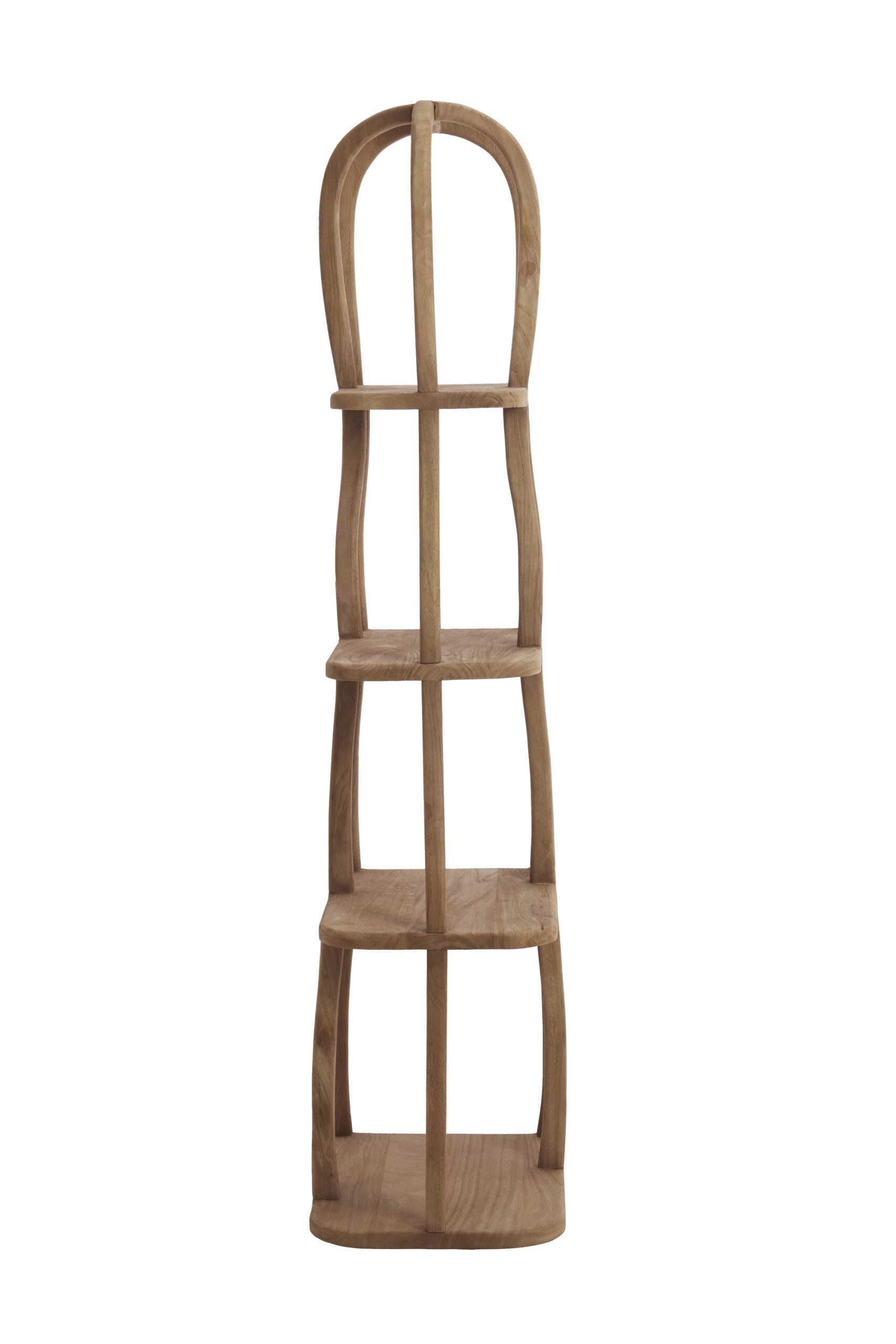 Light & Living Kast open 53x40x175 cm LOWE hout mat grijs-bruin