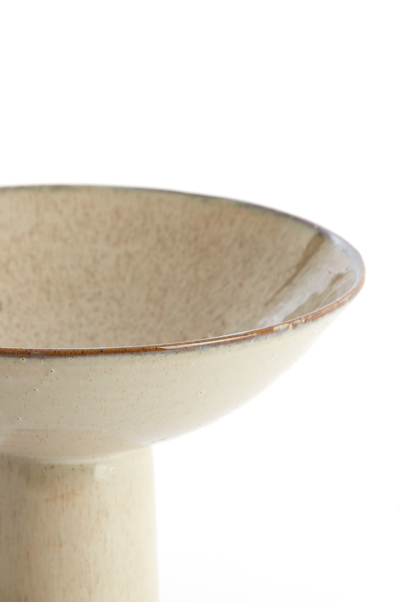 Light & Living Schaal op voet Ø28x18,5 cm VASCO glans beige