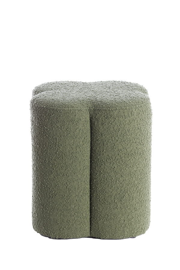 Light & Living Poef 38x38x45 cm NALANI bouclé donker groen