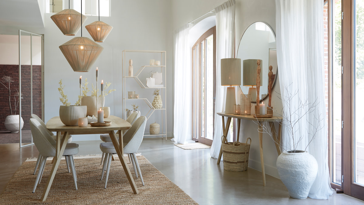 Light & Living Spiegel Ø116 cm ESPEJO glas helder+crème