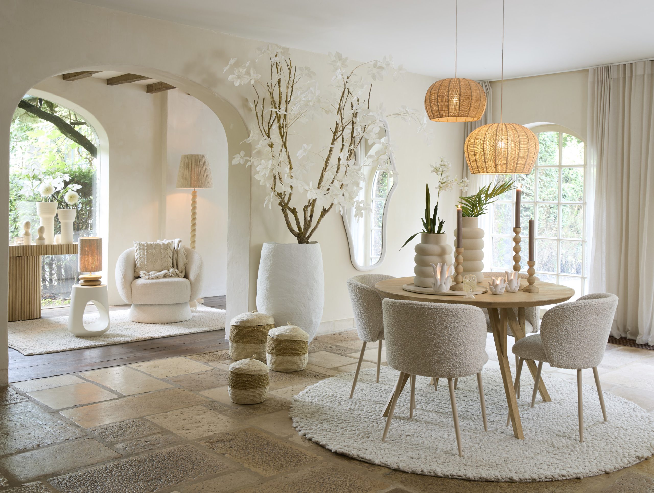 Light & Living Vloerkleed Ø220 cm SOTANI naturel