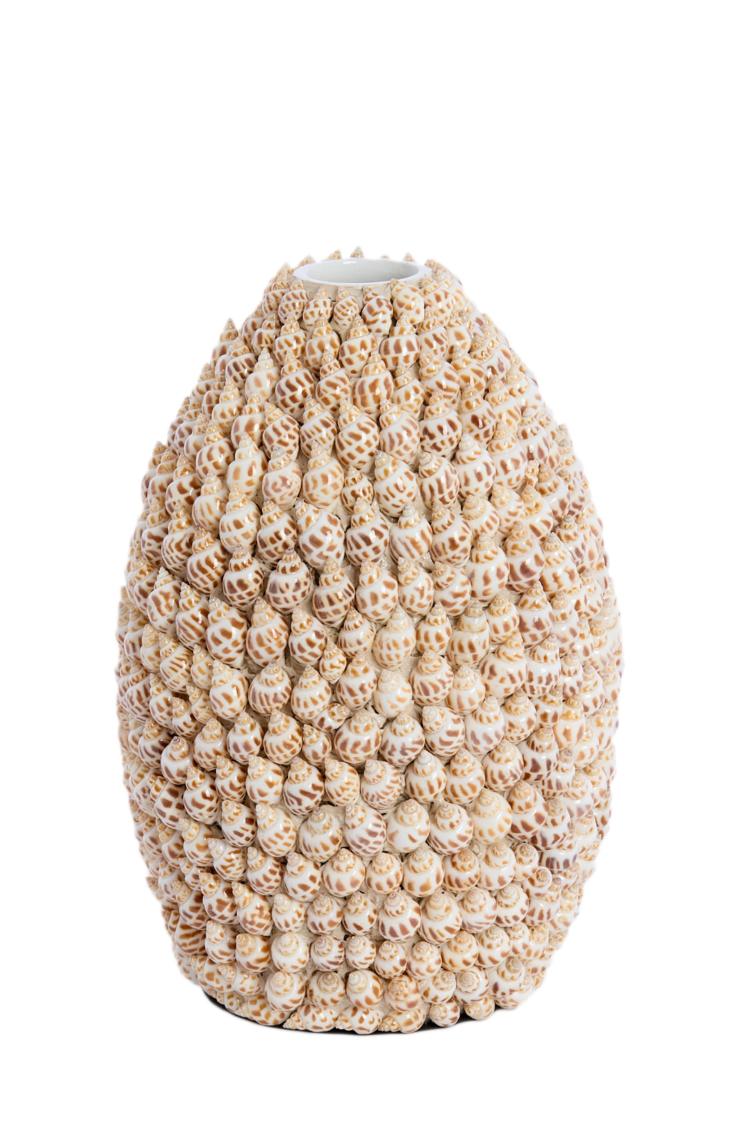 Light & Living Vaas deco Ø19x28,5 cm SHELL crème+bruin