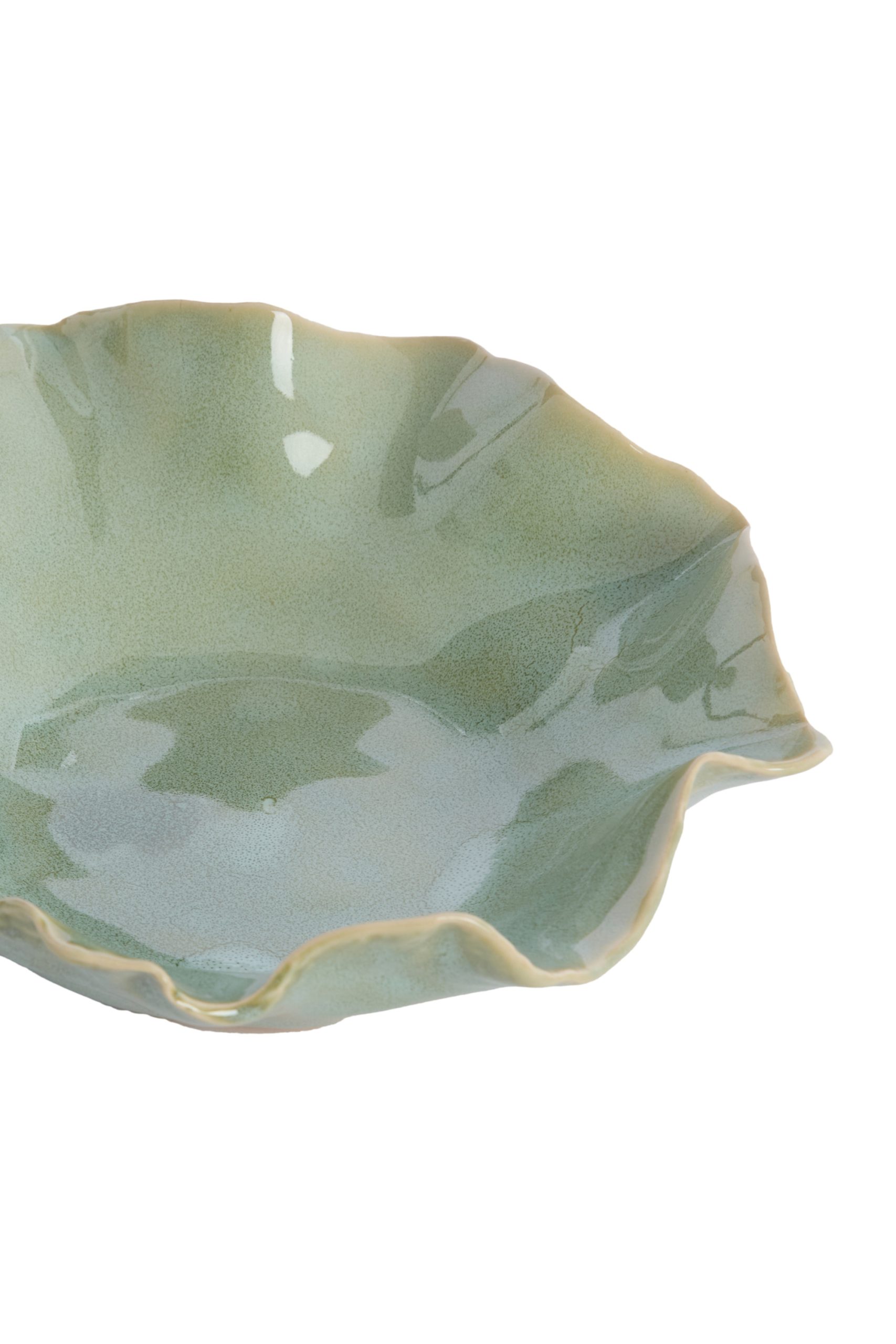 Light & Living Schaal 21,5x18,5x6,5 cm BANDA keramiek mint groen