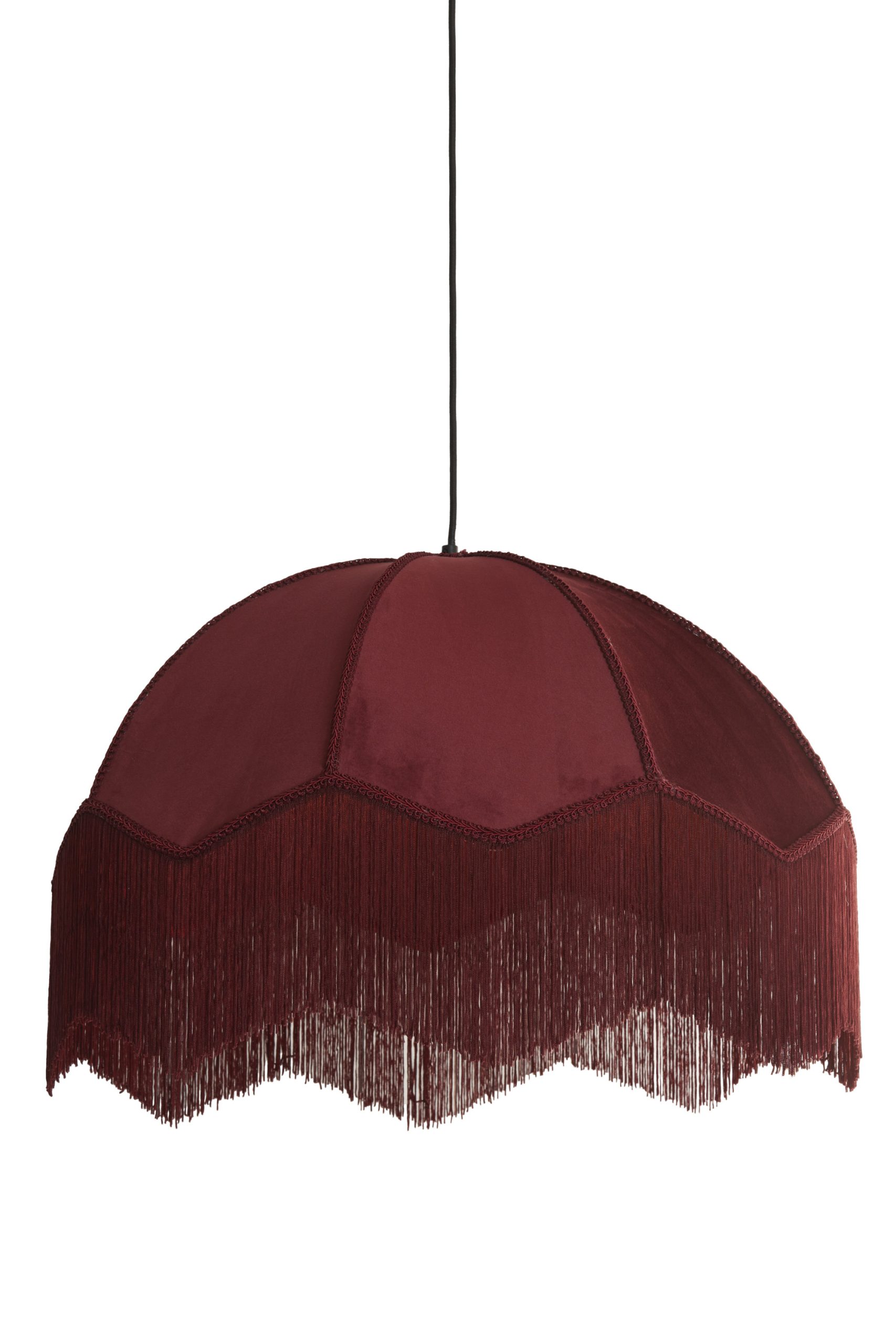 Light & Living Hanglamp Ø50x38 cm MALACIA velvet bordeaux