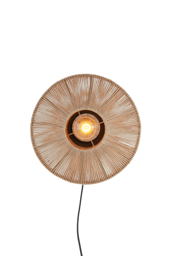 Light & Living Wandlamp Ø31x31 cm LYRA naturel+mat zwart