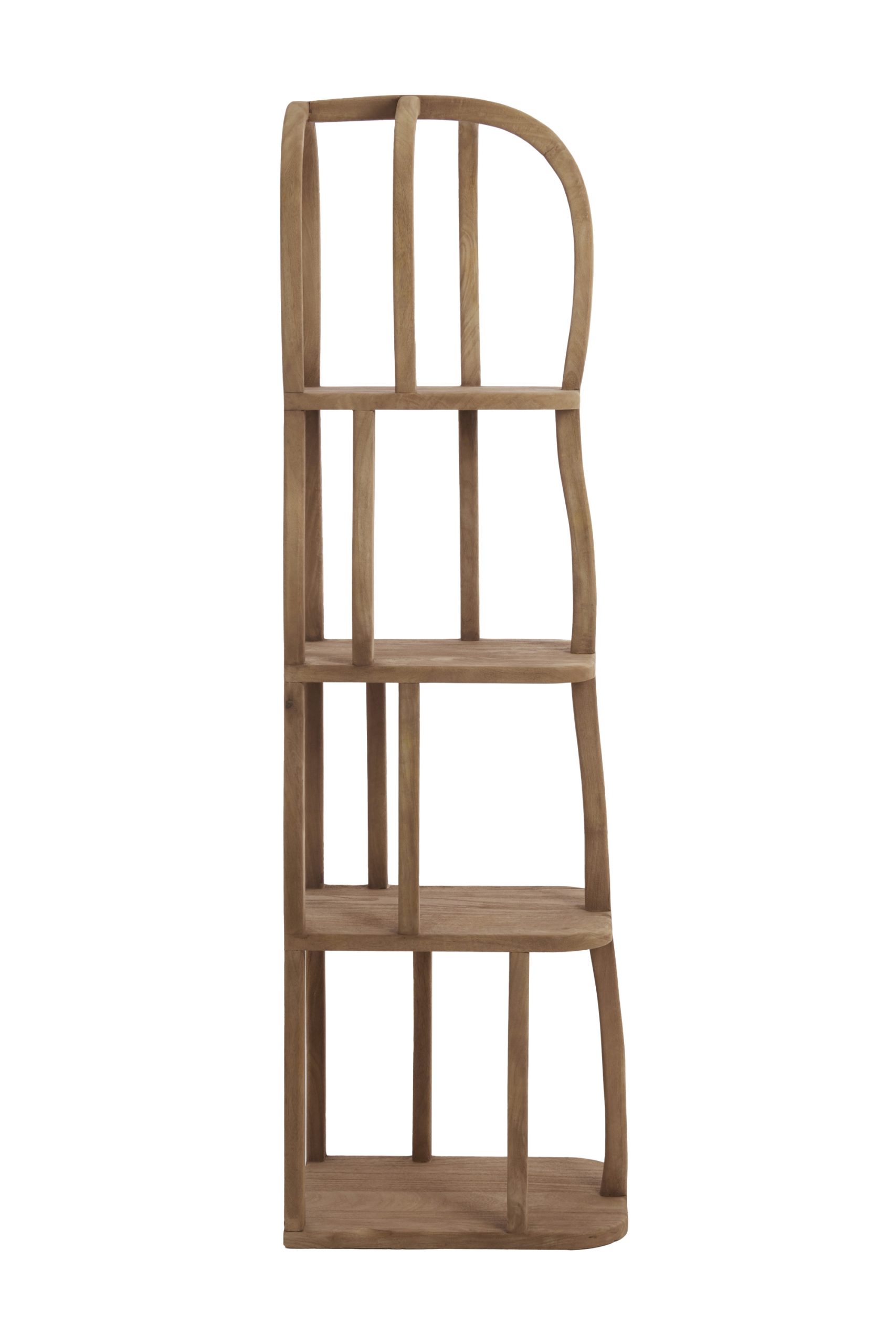 Light & Living Kast open 53x40x175 cm LOWE hout mat grijs-bruin