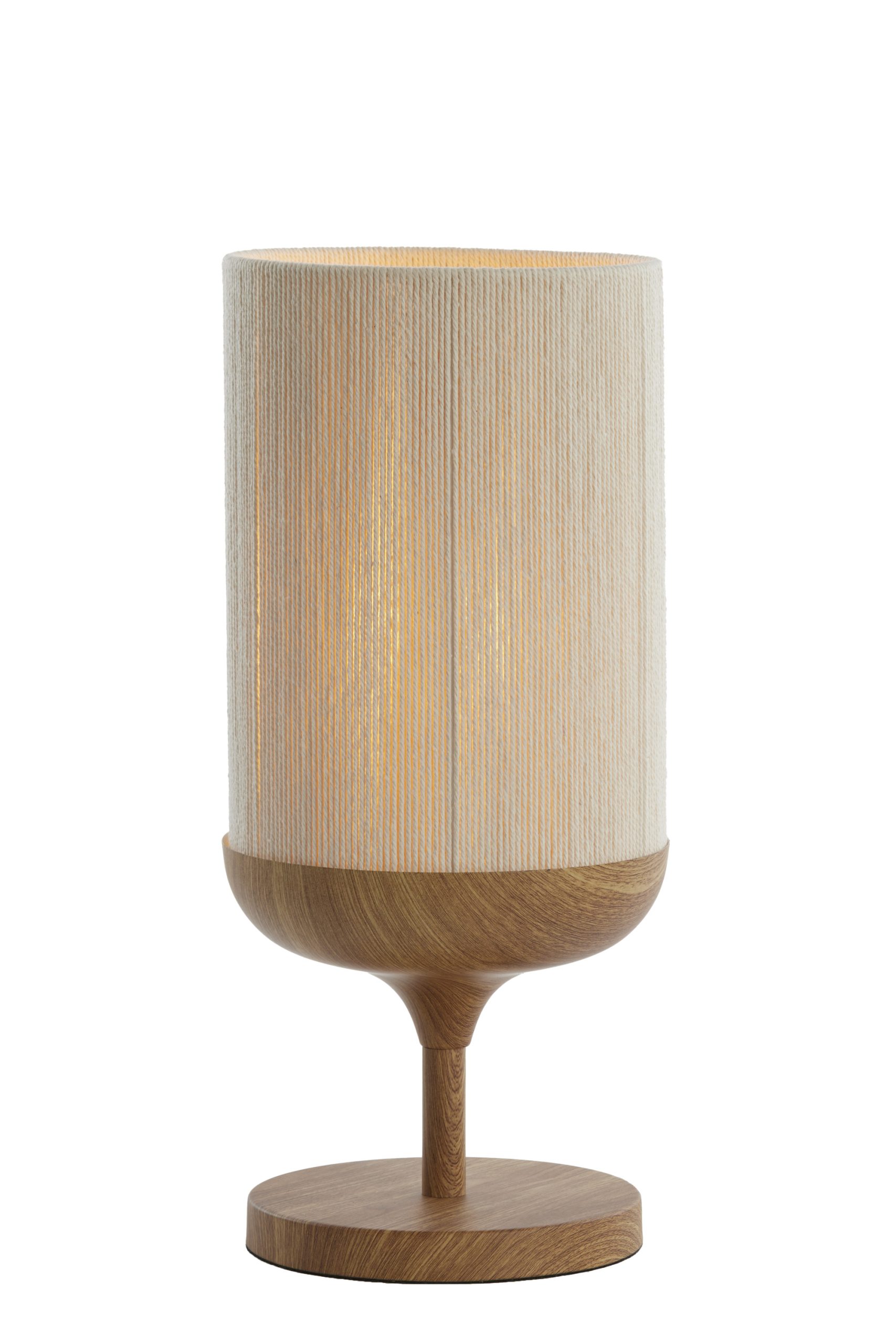 Light & Living Tafellamp Ø22,5x50 cm DANIA hout print naturel+touw crème