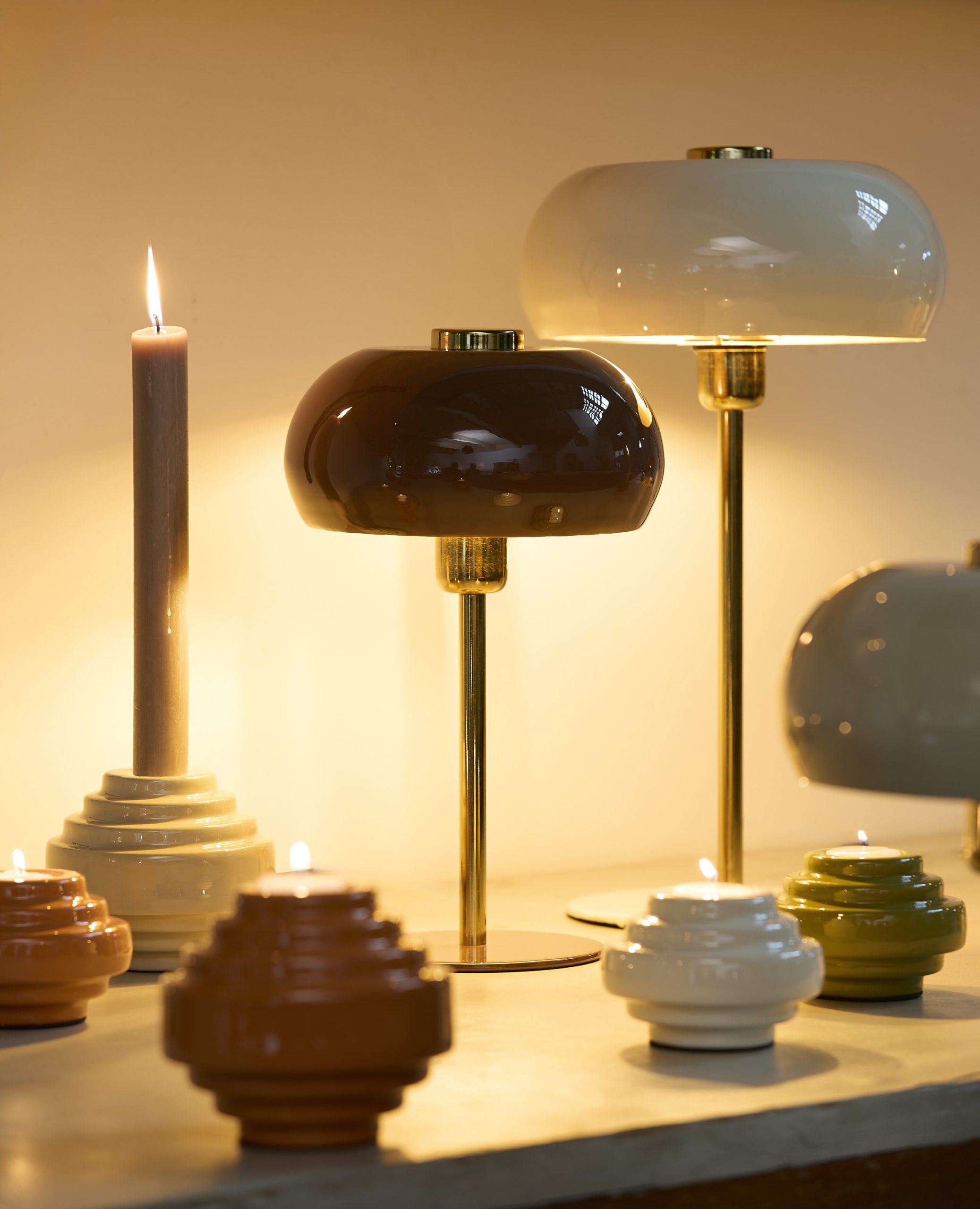 Light & Living Tafellamp Ø26x47 cm SURIN glans crème+goud
