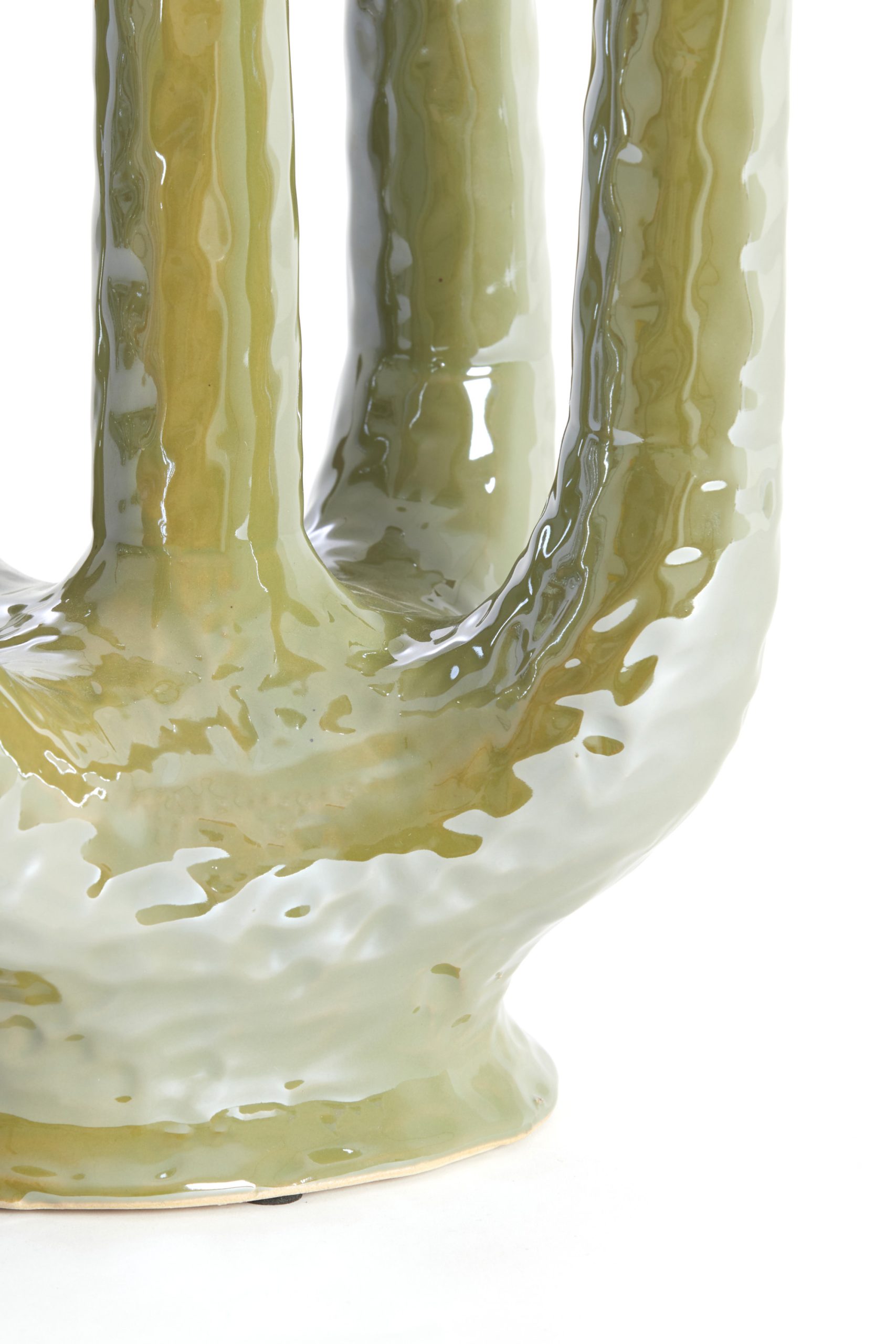 Light & Living Vaas deco 20x14x25 cm LEONJO keramiek olie licht groen