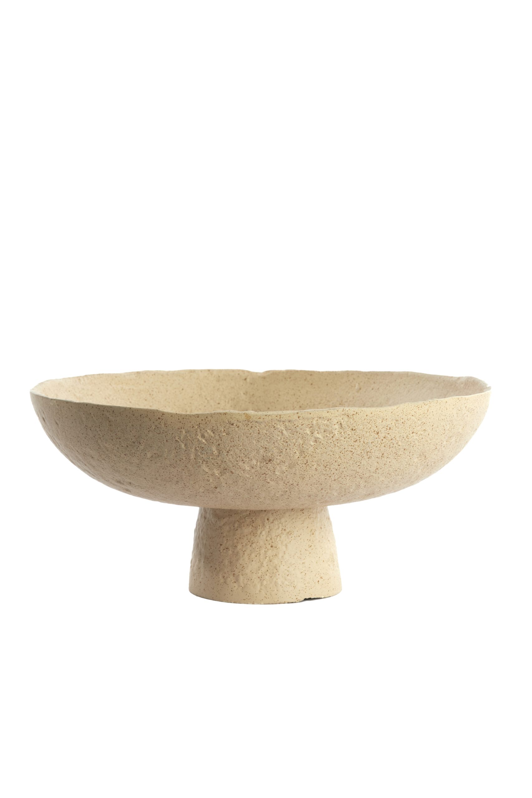 Light & Living Schaal op voet Ø38,5x17,5 cm OTA zand+licht bruin gespikkeld