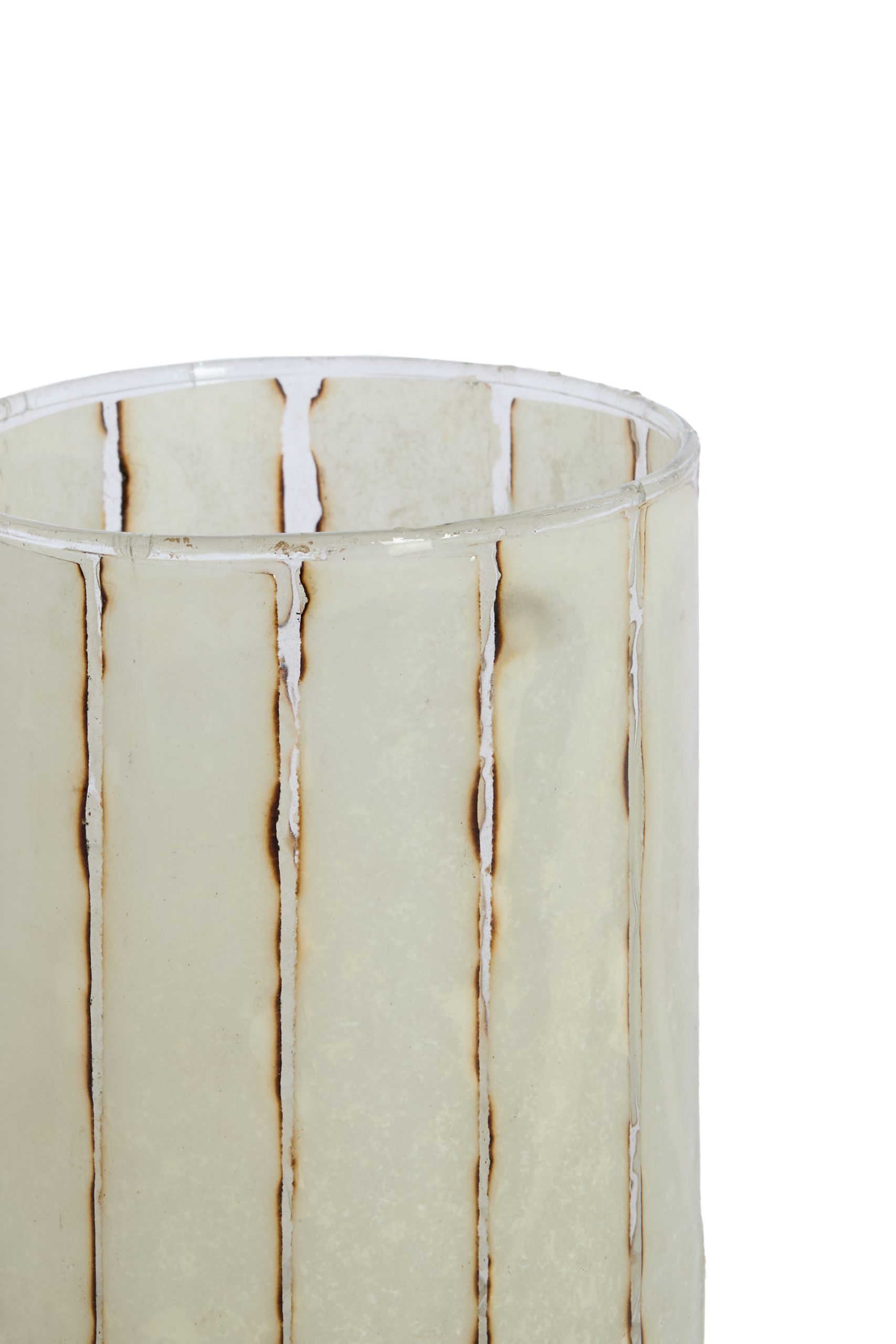 Light & Living Theelicht Ø10x13 cm DRINO glas transparant+wit